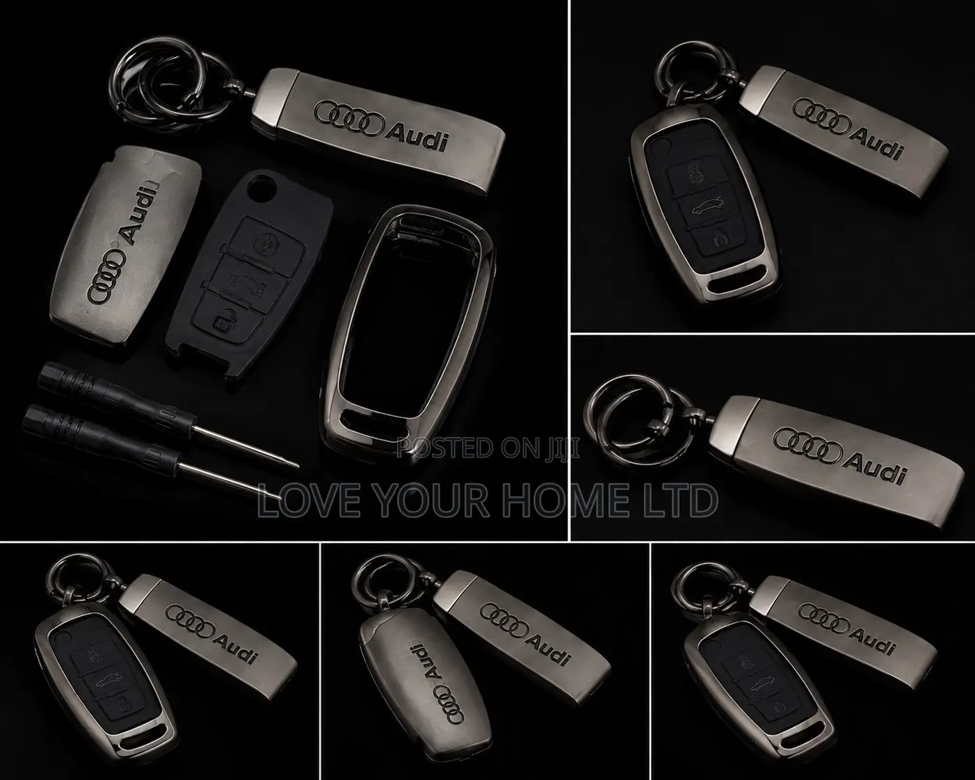 Audi 3-Button Smart Key Replacement Shell Kit