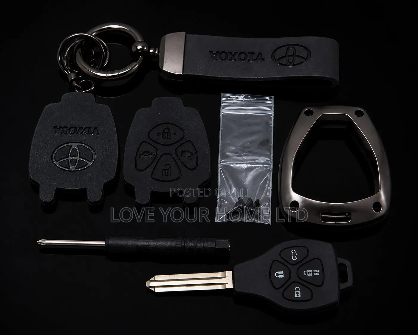 Toyota 4-Button Smart Car Key Replacement Shell Case Kit