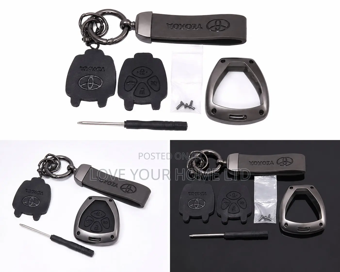 Toyota 4-Button Smart Car Key Replacement Shell Case Kit
