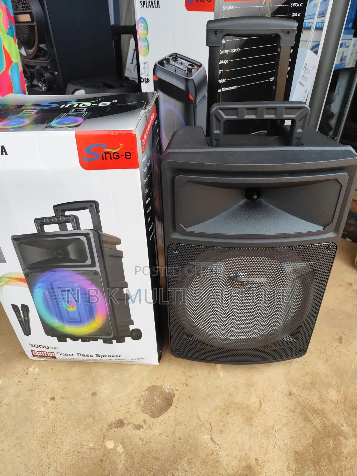 12 Inch Bluetooth Subwoofer Speaker With 2 Wireless Microphone