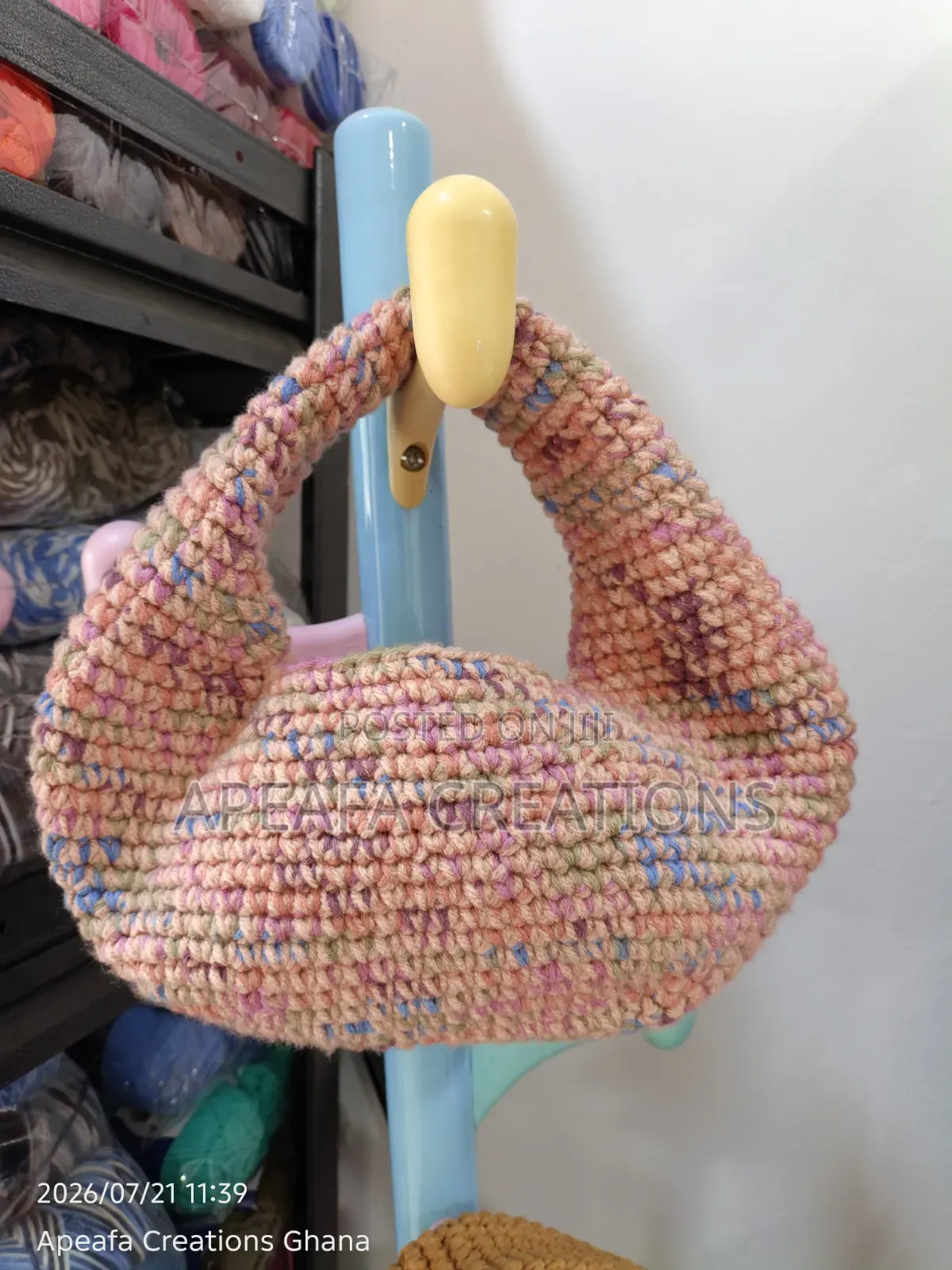 Handmade Crochet Fondol/Donut/Egg Bag