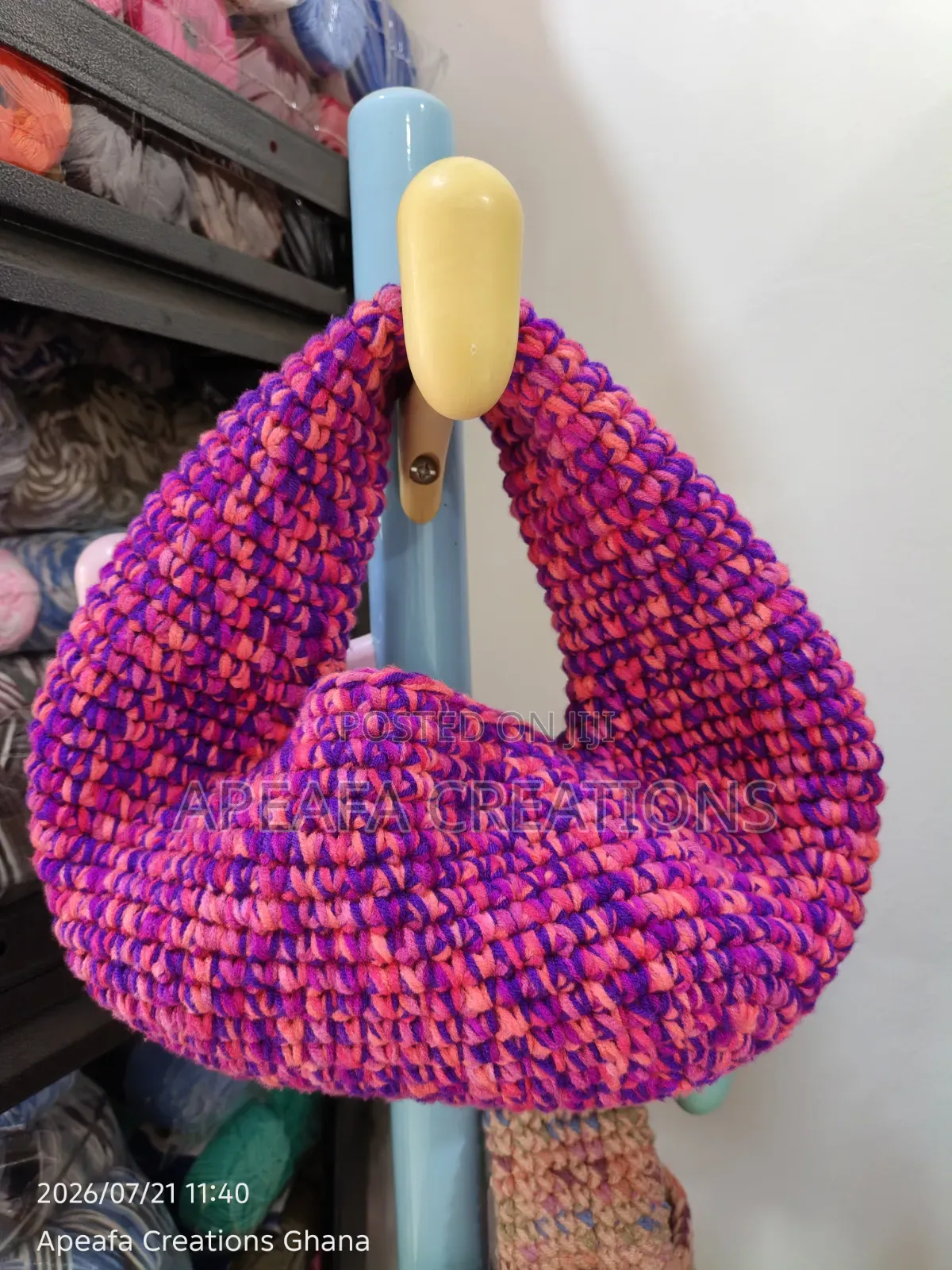 Handmade Crochet Fondol/Donut/Egg Bag