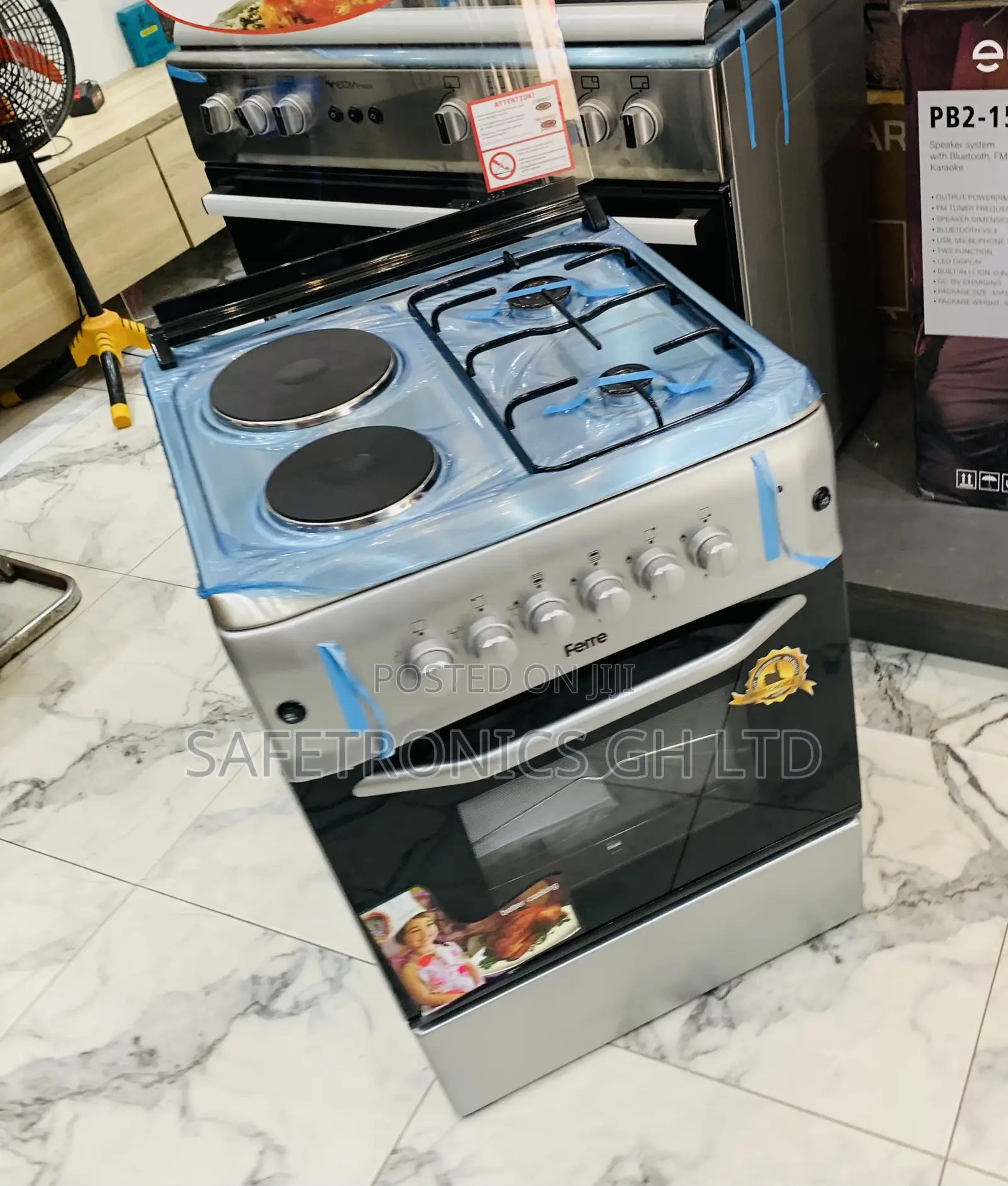 Get Perfect Ferre 60×60cm 2-Electric 2-Gas Cooker With Oven Grill