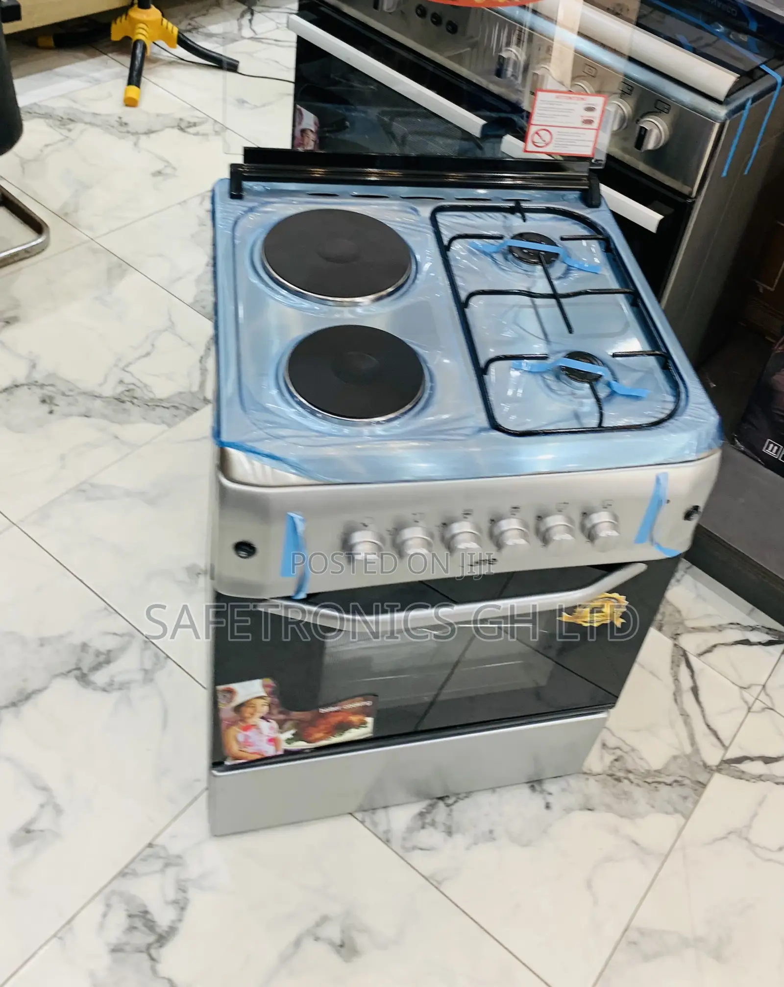 Recommend Grey Ferre 60×60cm 2-Electric 2-Gas Cooker With Oven Grill