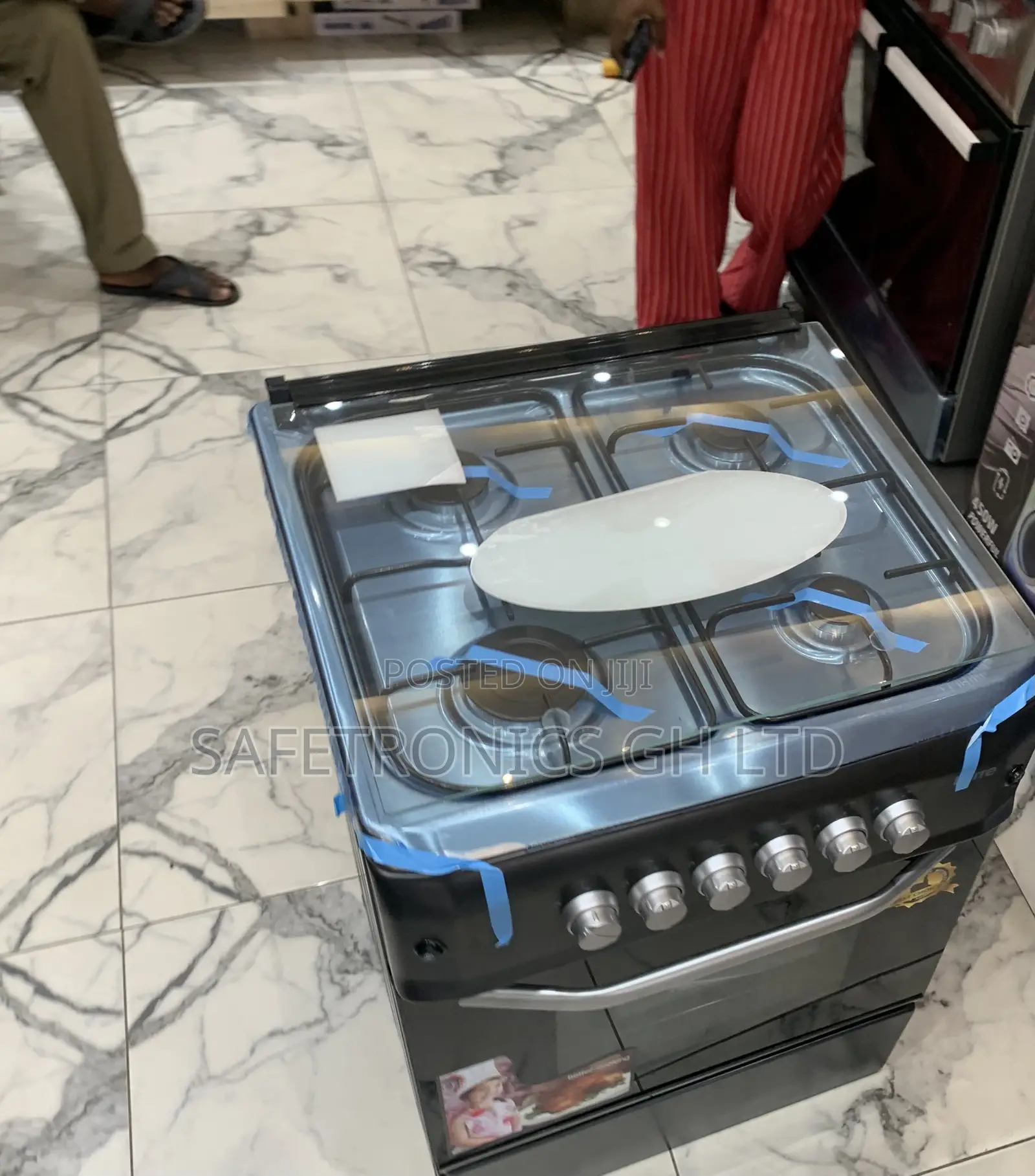 Zealous Black Volcano 50x60 (New Line)4-Burner Freestanding Gas Cooker