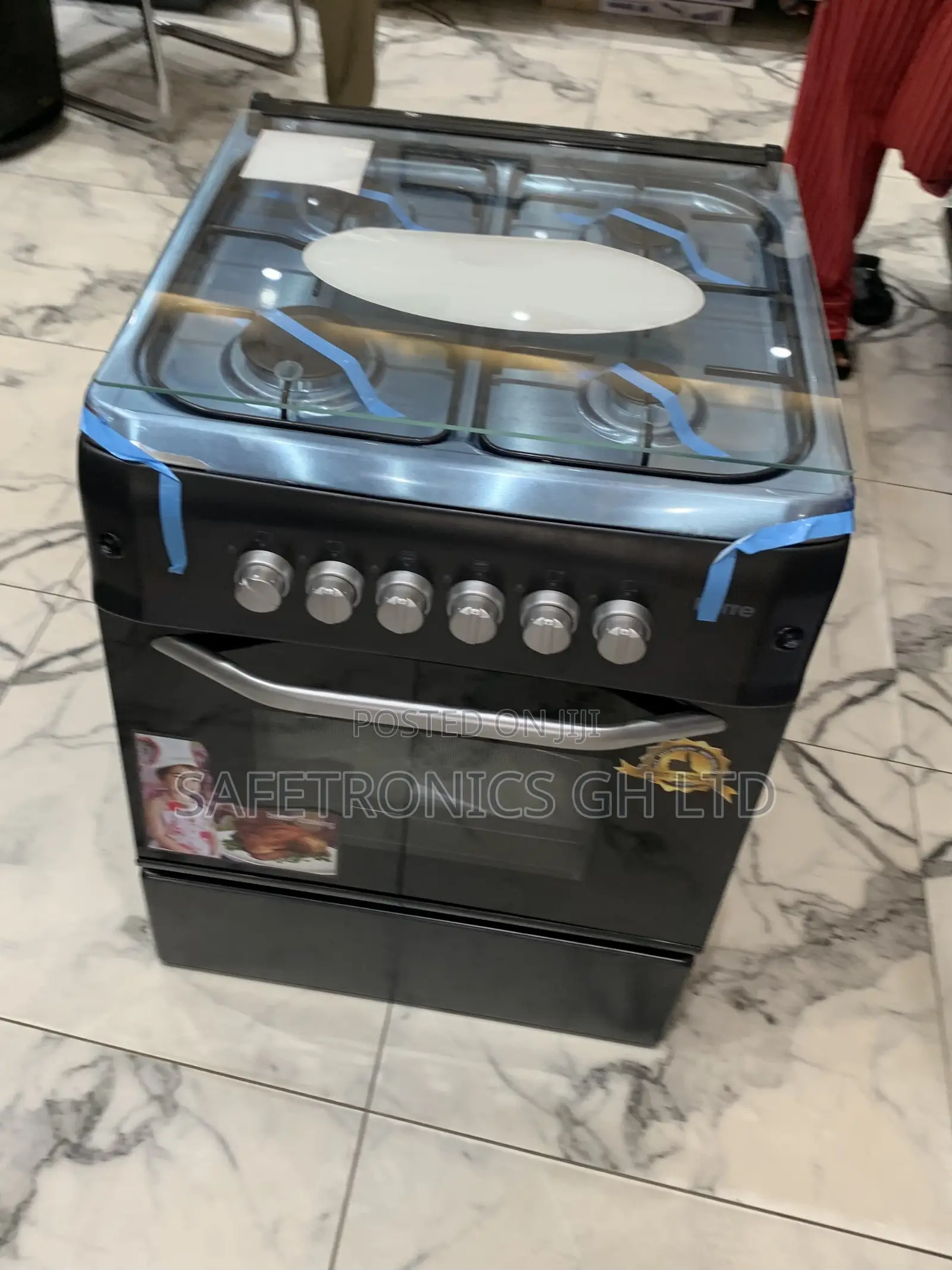 Zealous Black Volcano 50x60 (New Line)4-Burner Freestanding Gas Cooker