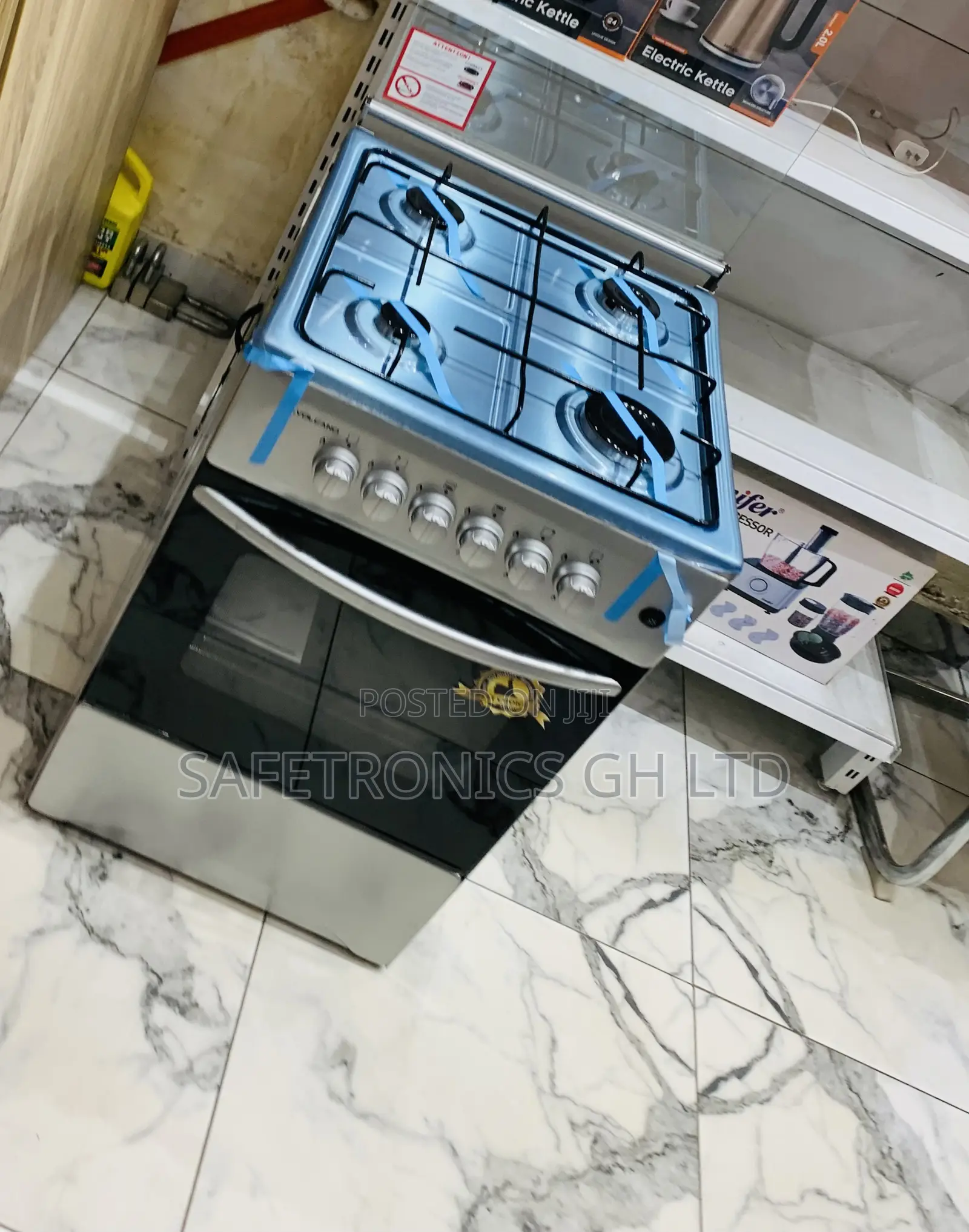 Long Lasting Volcano 50×50cm 4-Burner Gas Cooker