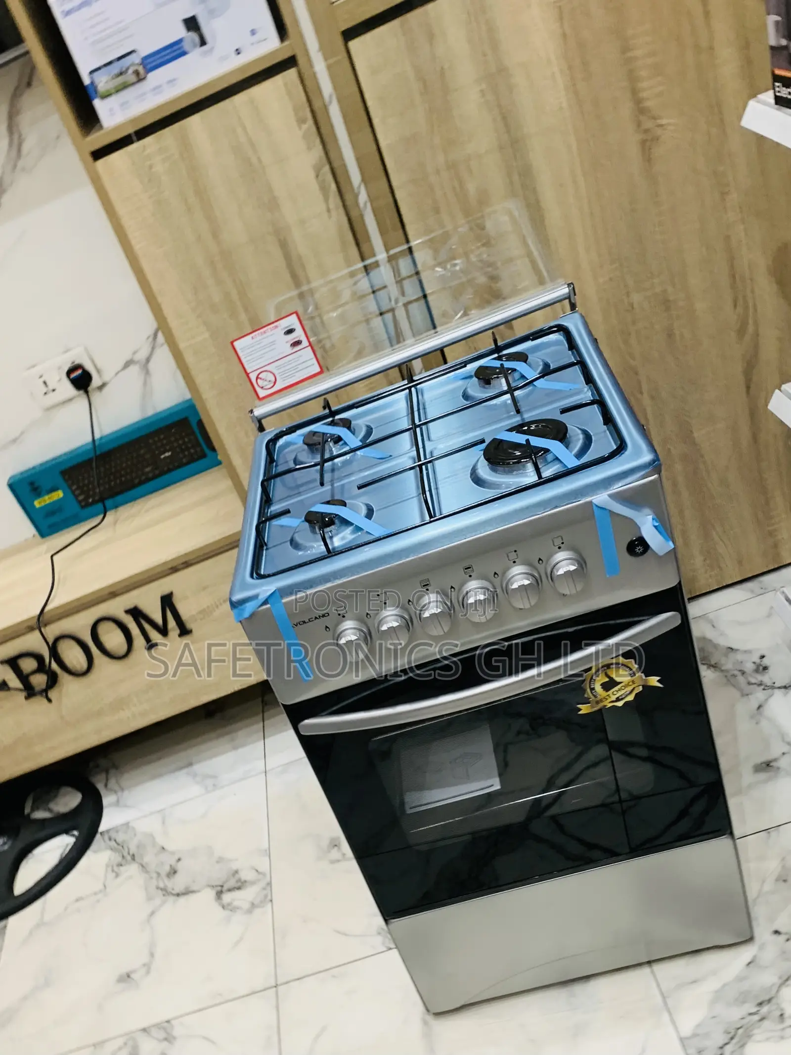 Reliable Grey Volcano 50×50cm 4-Burner Gas Cooker