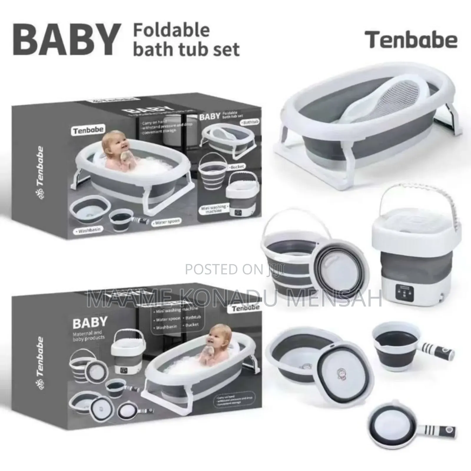 Foldable Baby Bath Set With Mini Washing Machine