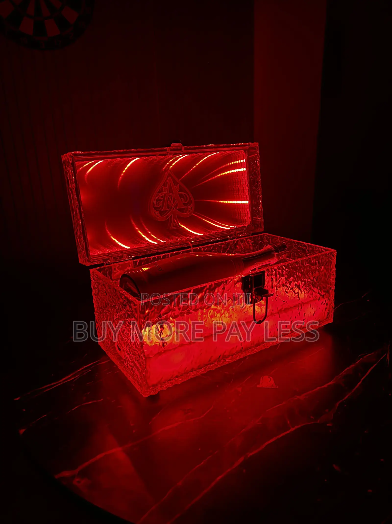 Ace of Spades Branded, LED-lighted Acrylic Bottle Display Case
