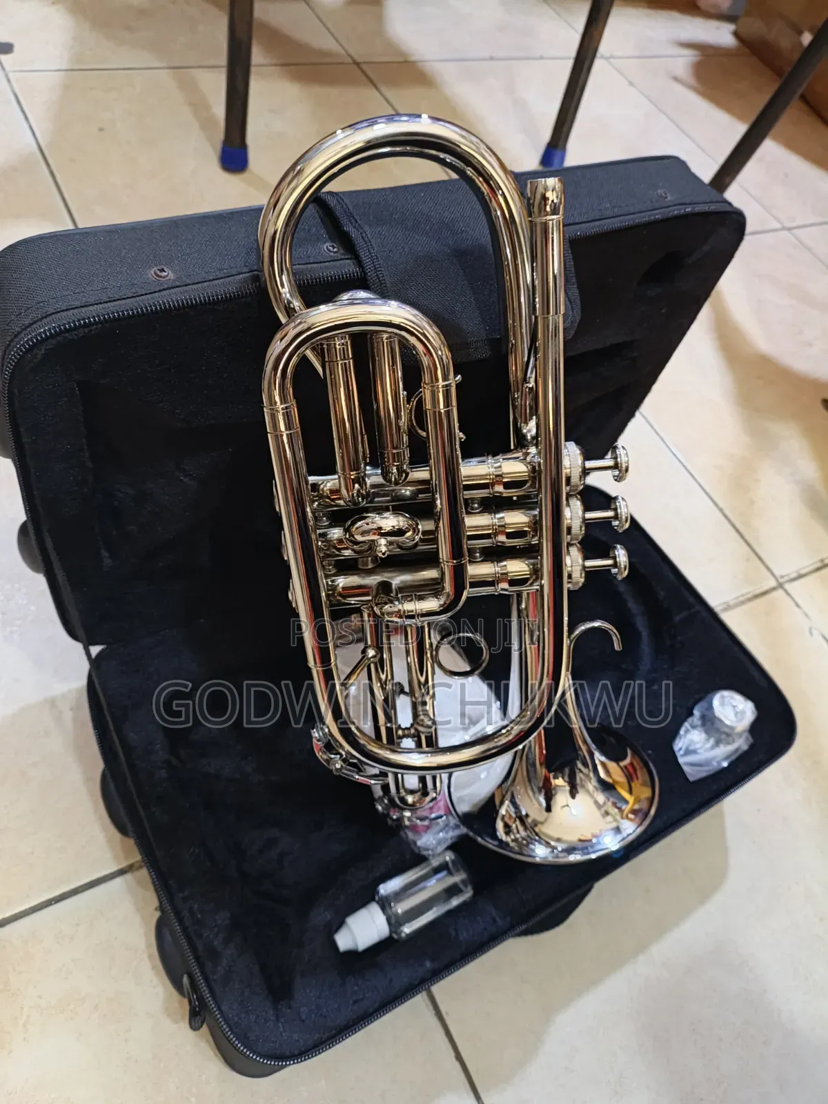 Silver-Plated Cornet With Hard Case Accessories . Ready to Play