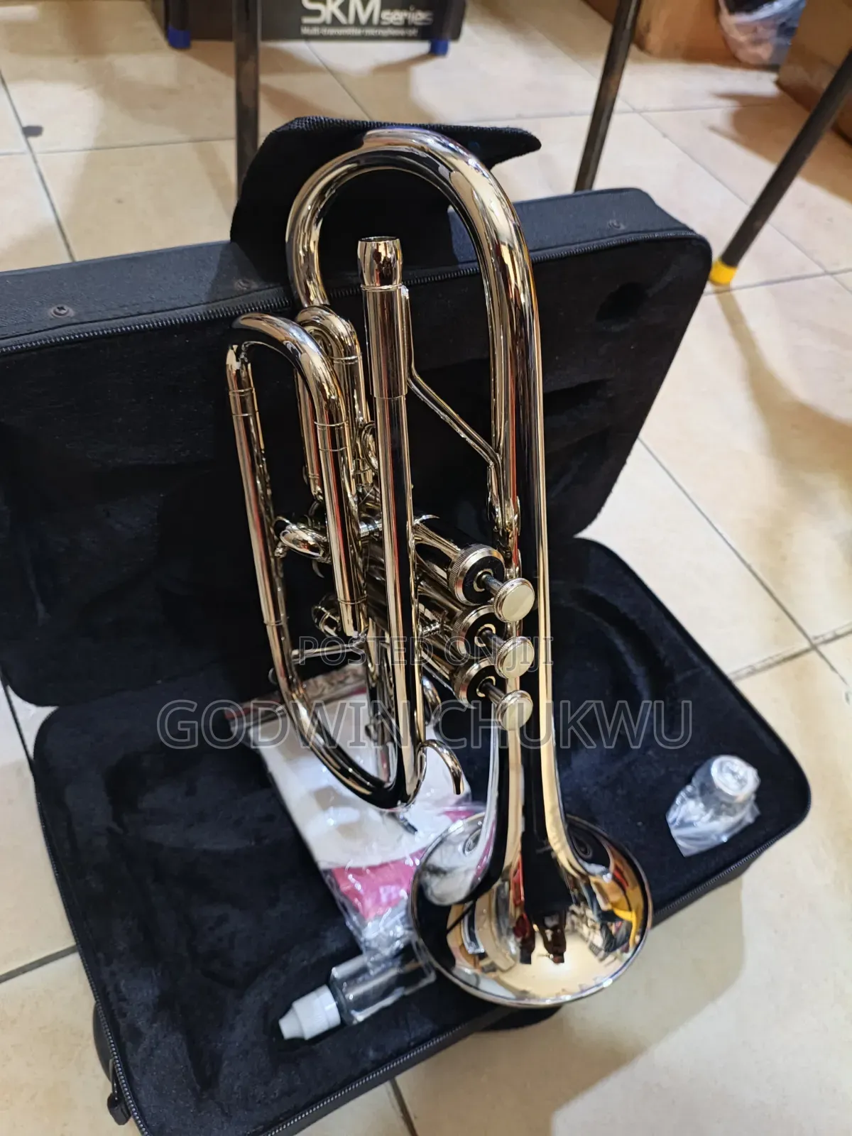 Silver-Plated Cornet With Hard Case Accessories . Ready to Play