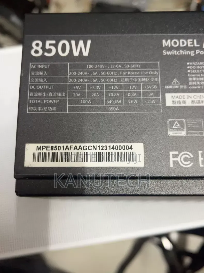 Cooler Master 850W Gold PSU. Original HQ
