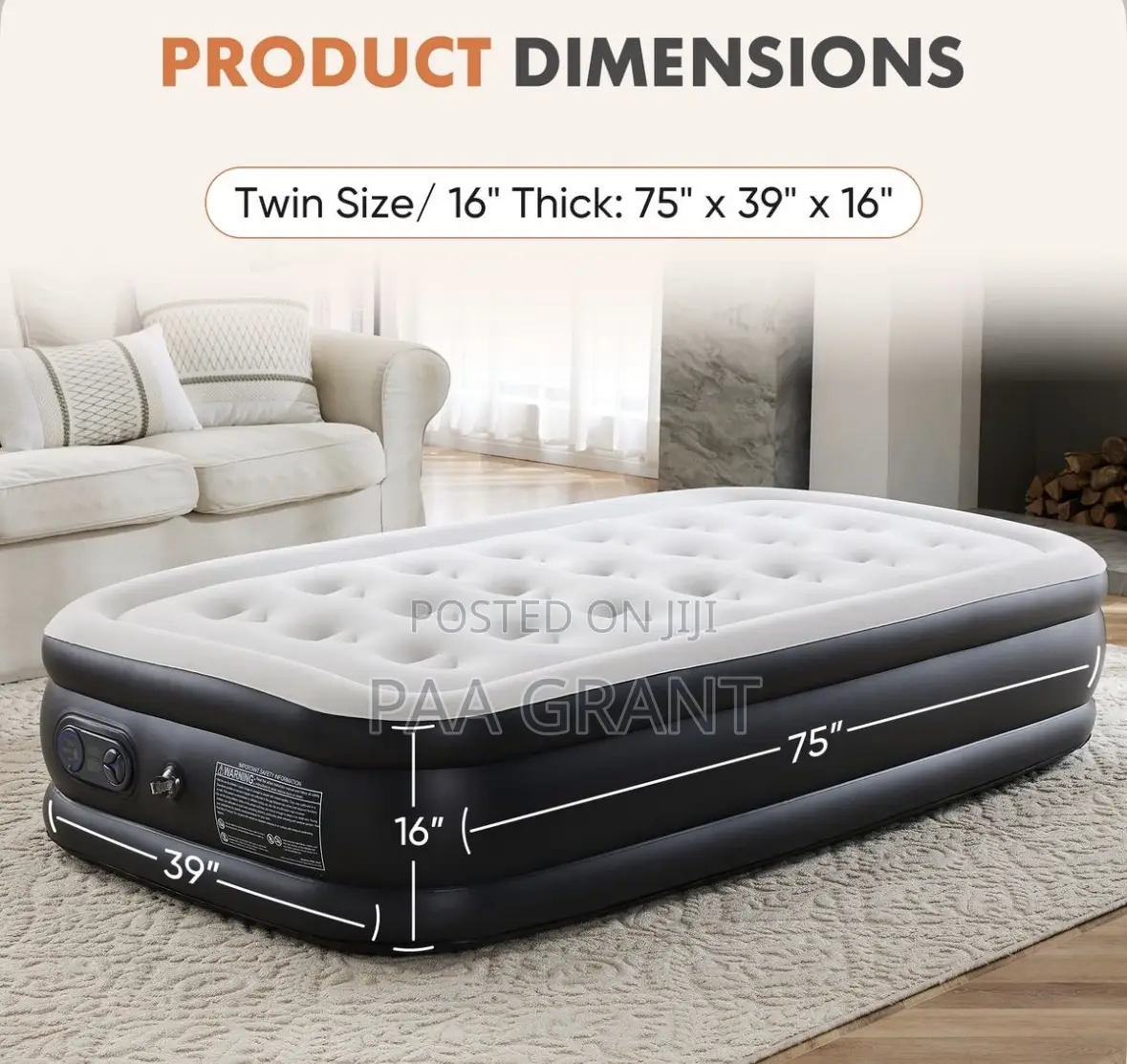 Original Quality Guaranteed (Automatic Single Size Inflatable Mattress