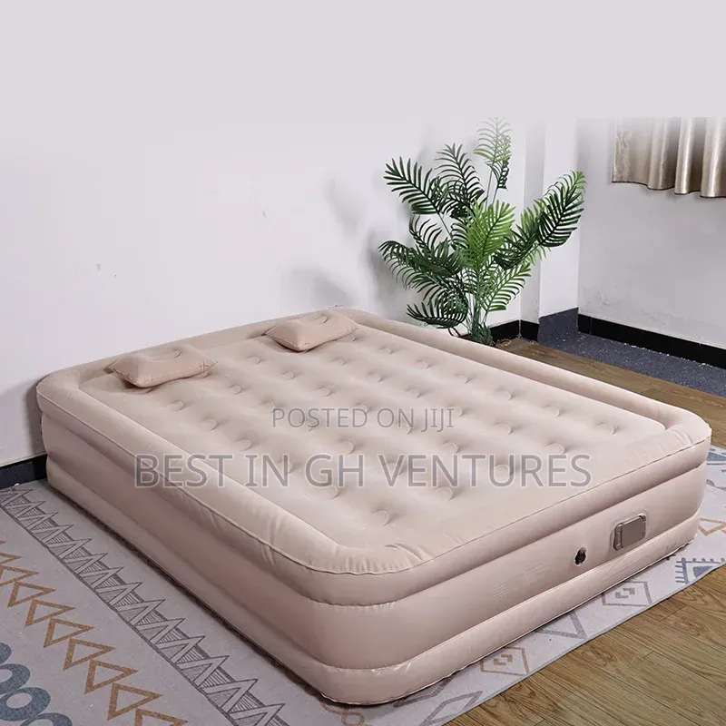 Double Raised Airbed With Inbuilt Pump