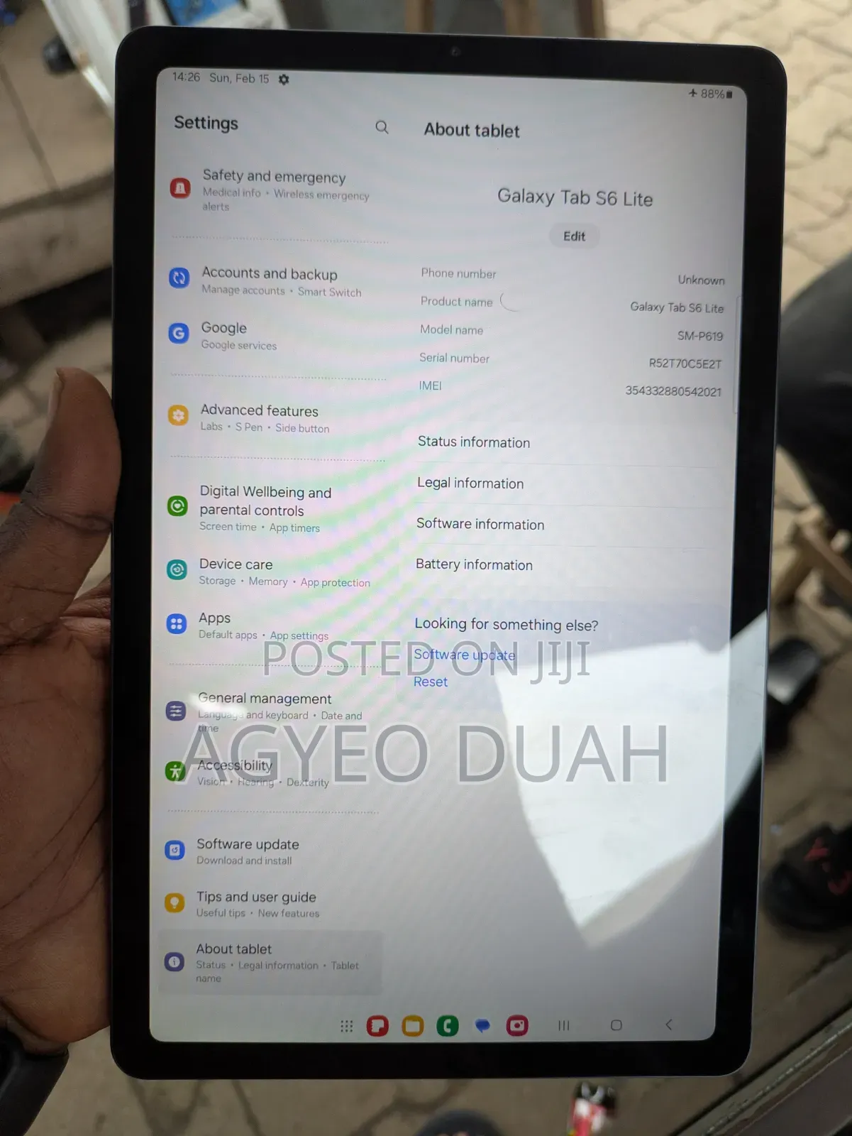 New Samsung Galaxy Tab S6 Lite 128 GB Gray