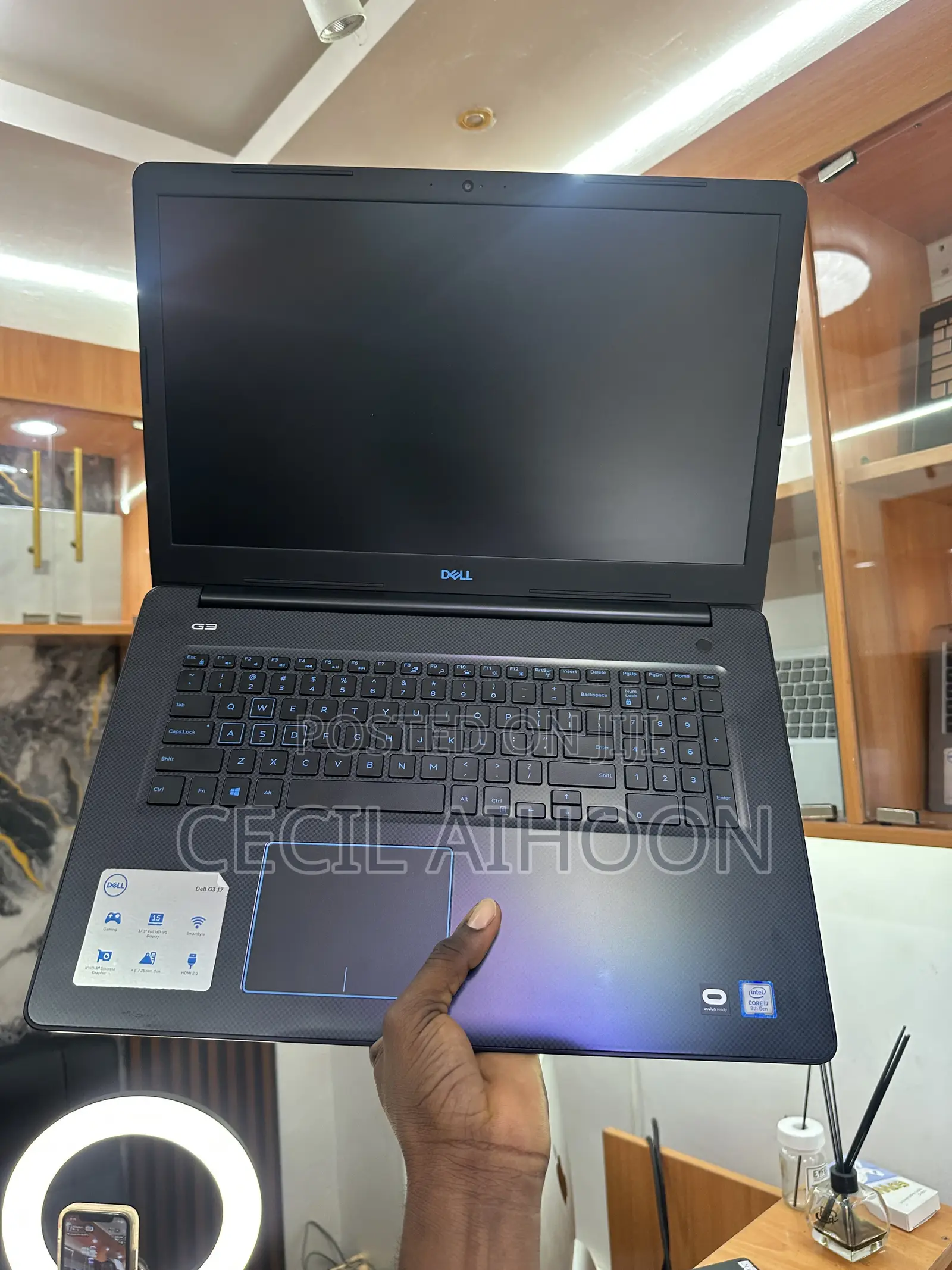 Laptop Dell G3 17 3779 16GB Intel Core i7 HDD+SSD 256GB
