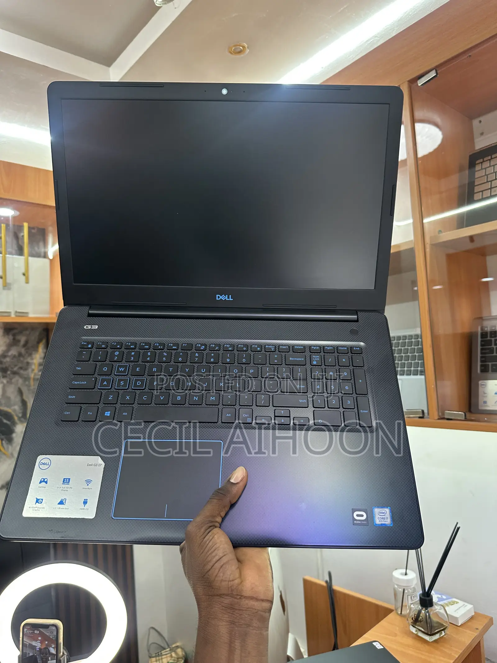 Laptop Dell G3 17 3779 16GB Intel Core i7 HDD+SSD 256GB