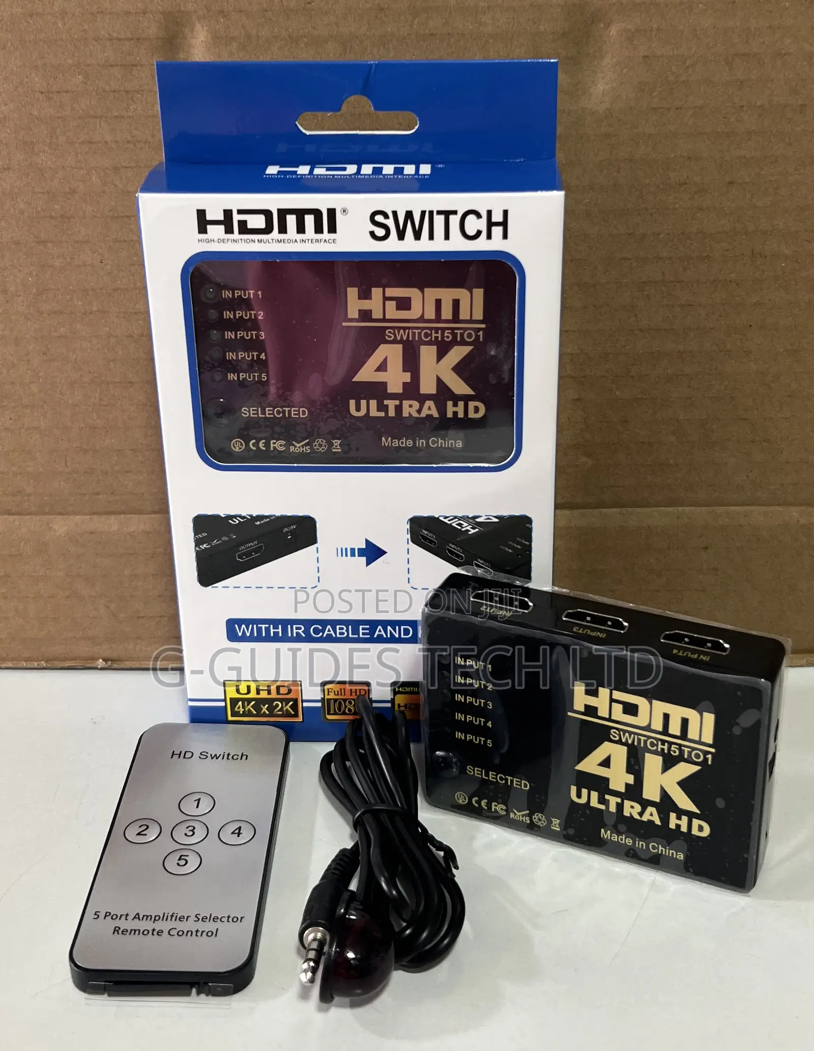 5-Port Hdmi Switch, 5-Input 1-Output Hdmi Switcher