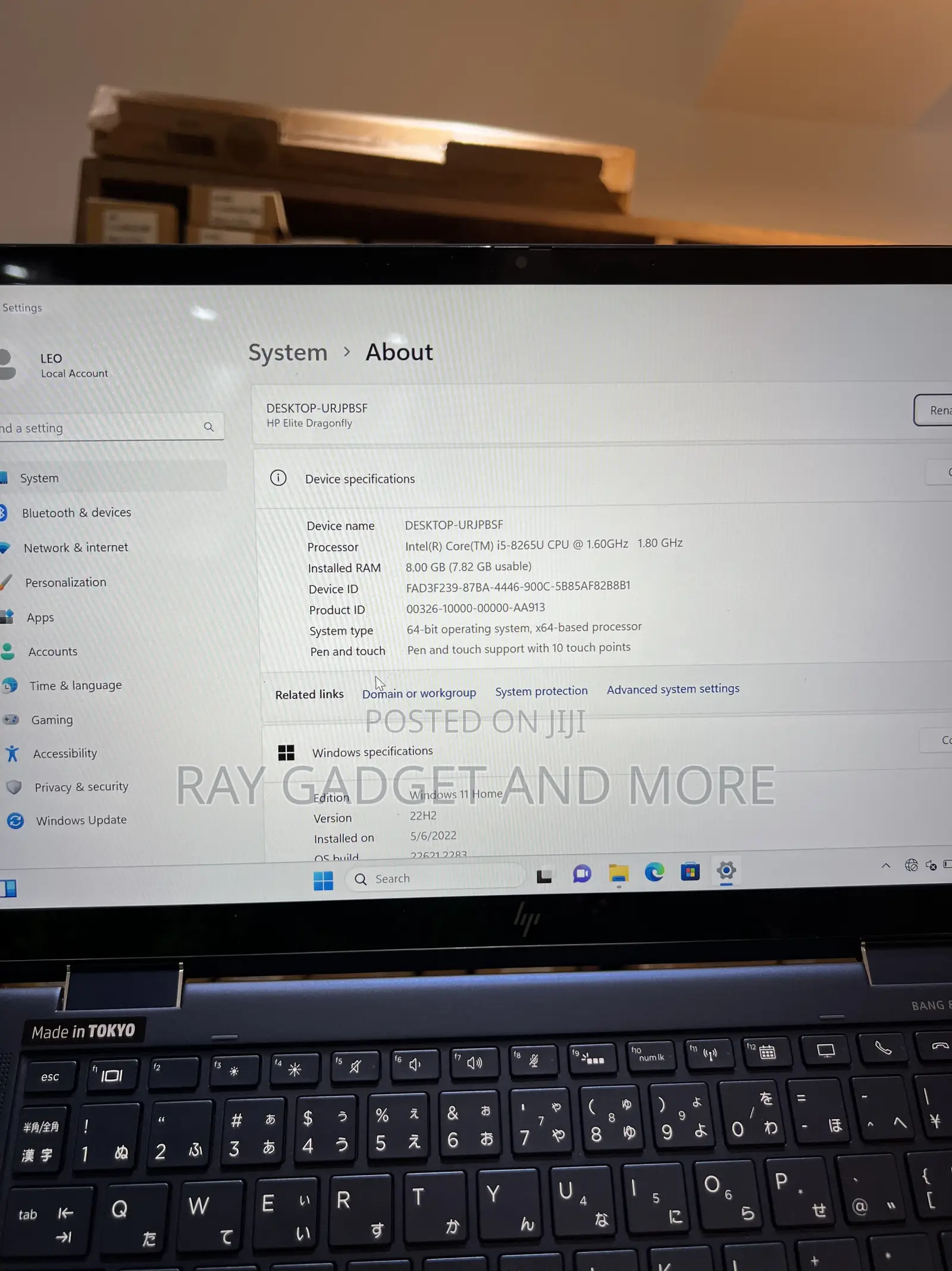 Laptop HP Dragonfly G2 8GB Intel Core i5 SSD 256GB