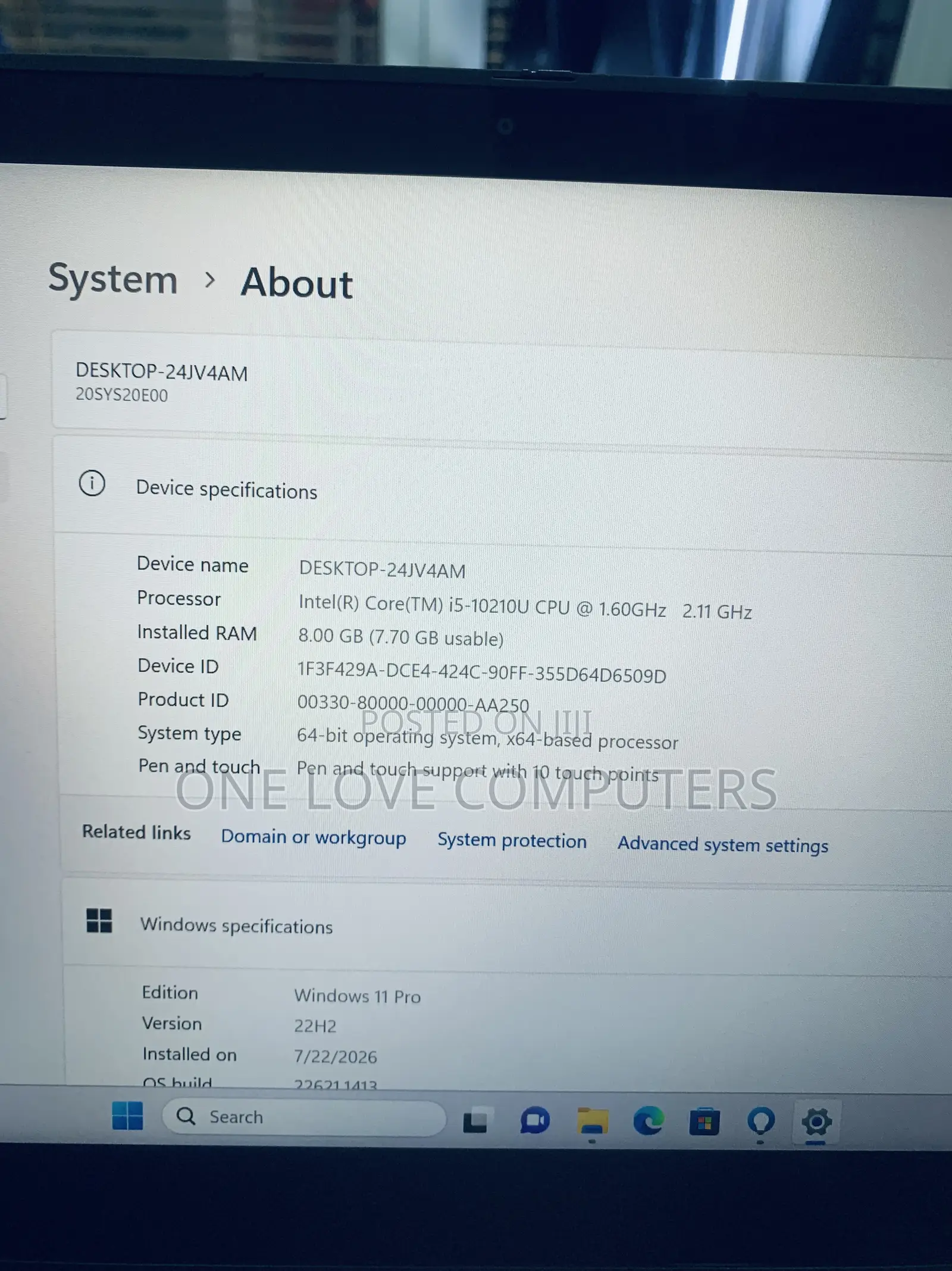 Laptop Lenovo ThinkPad x13 Yoga 8GB Intel Core i5 SSD 256GB