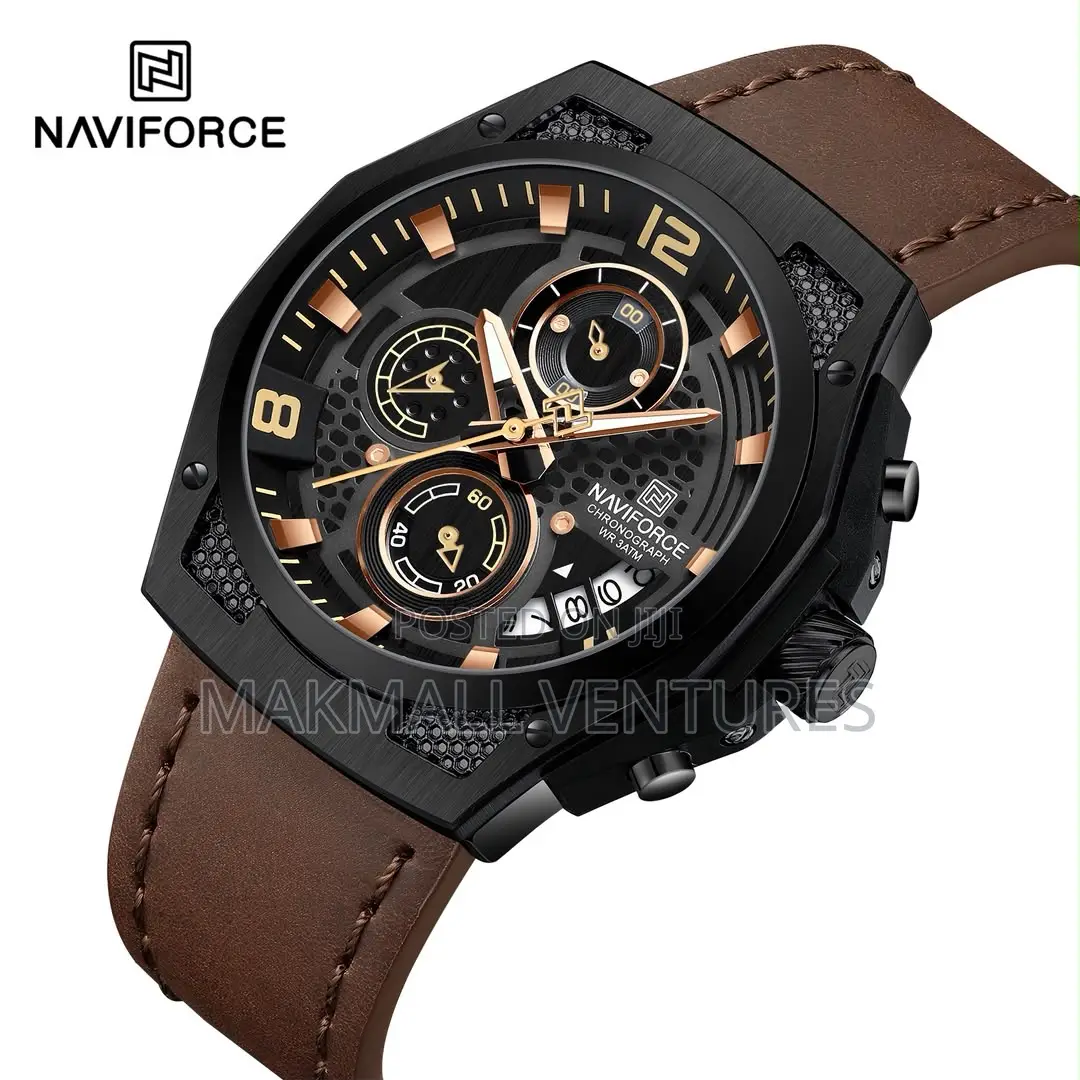 Naviforce Chronograph Men Leather Watch (NF8051)