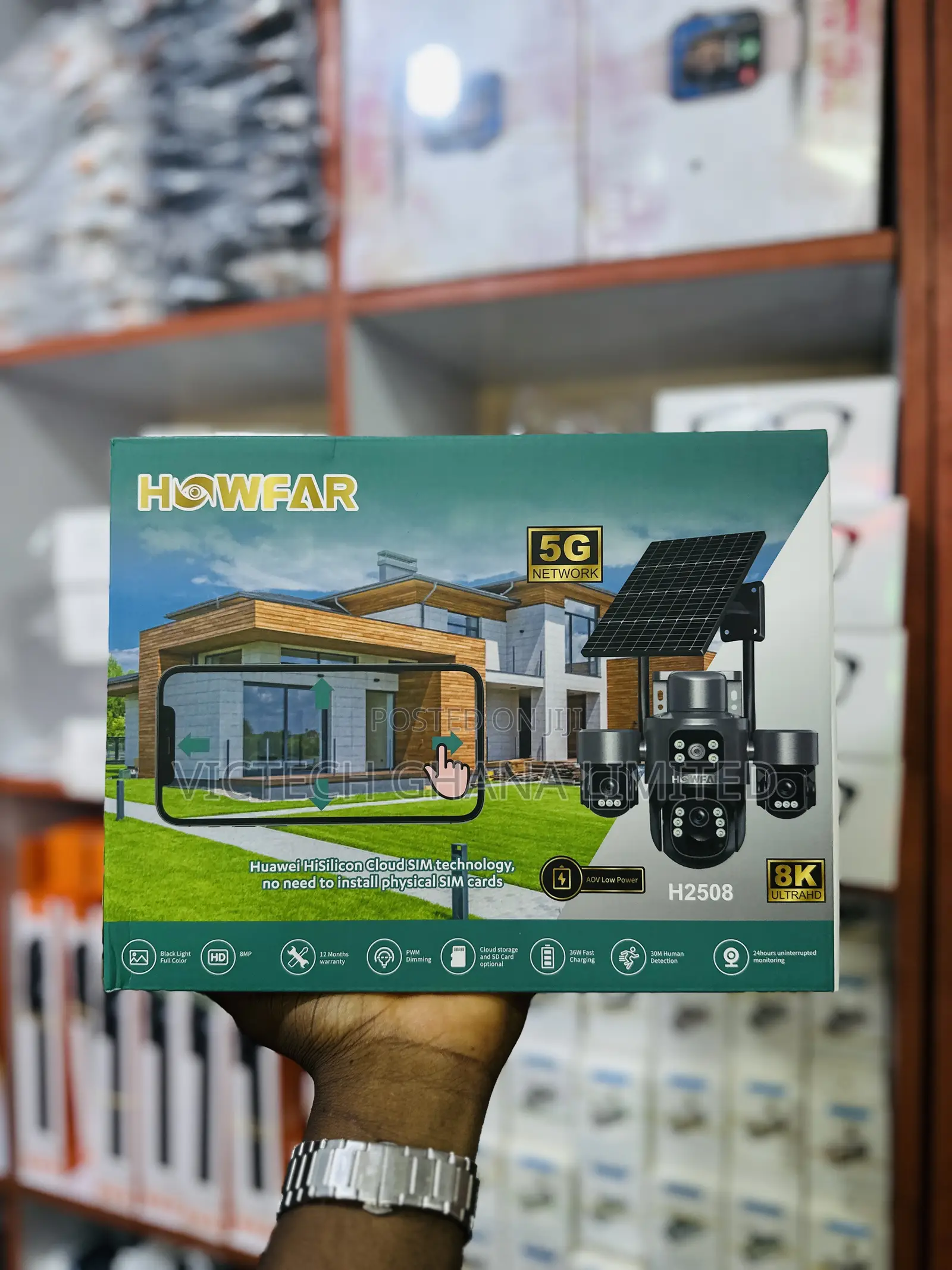 Howfar H2508 4-in-1 Solar Security Camera