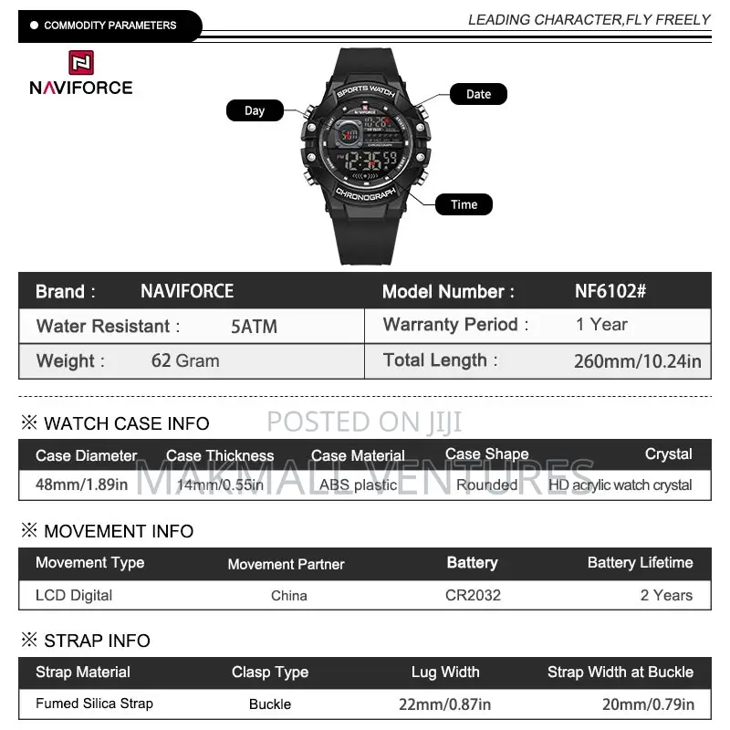Naviforce Chronograph Sports Watch (NF 6102)