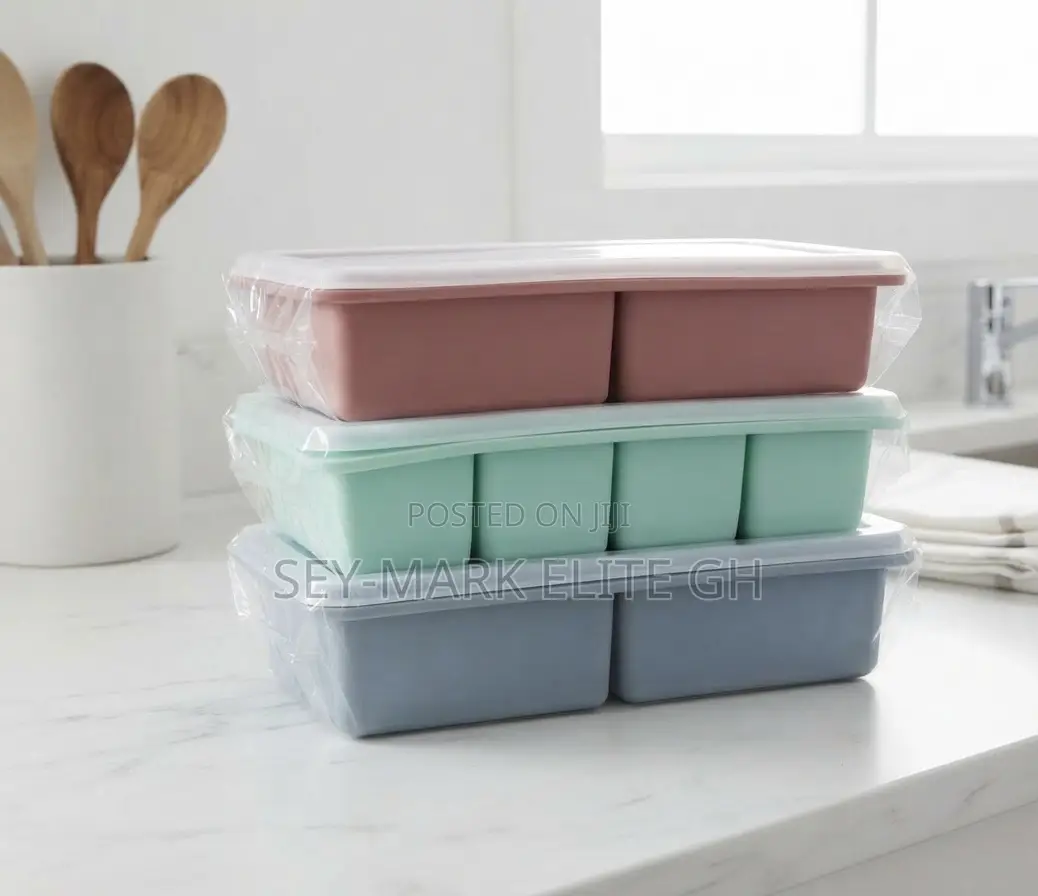 Silicone Soup/Stew Freezer Tray With Cover