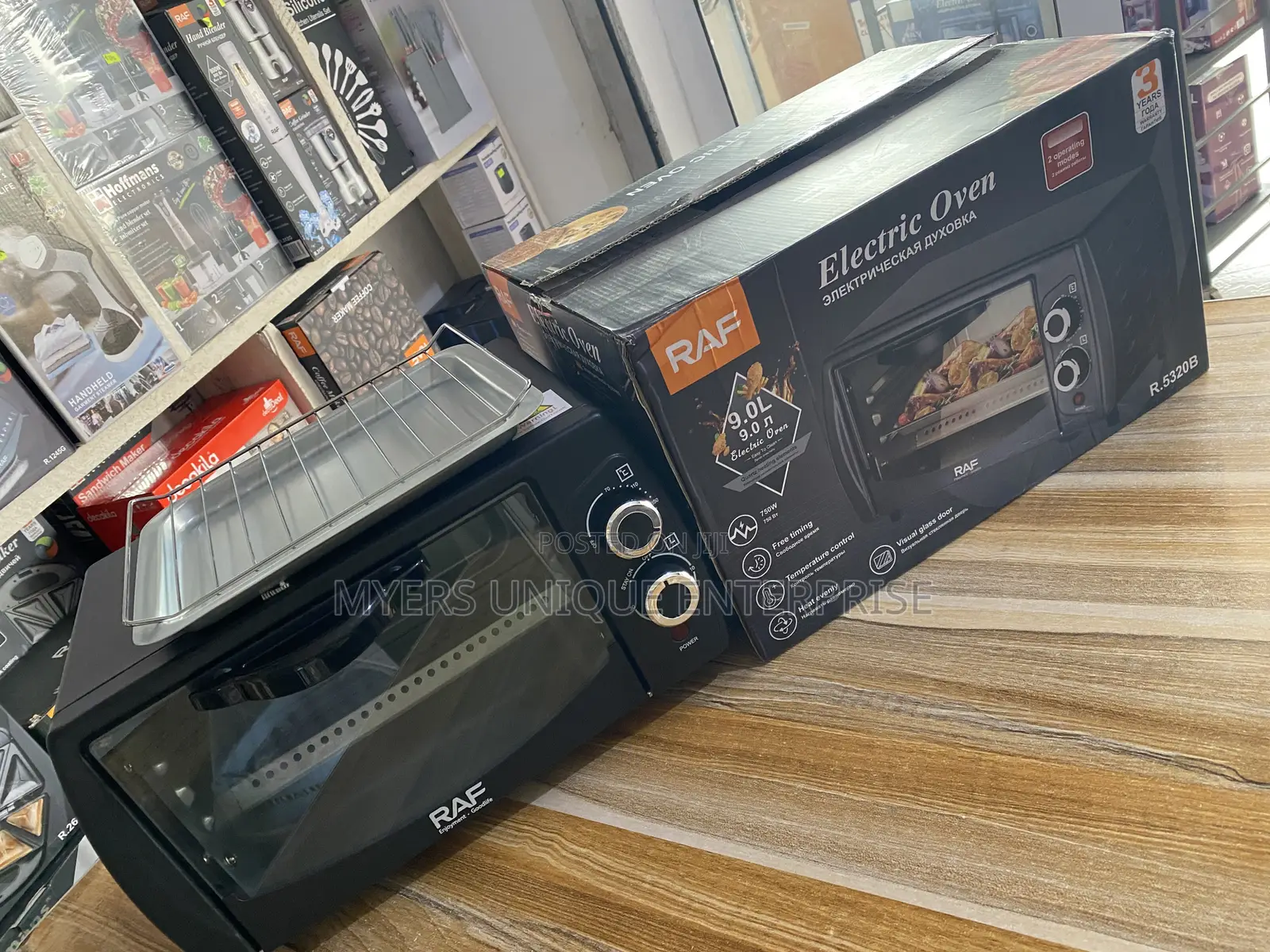 Raf 9L Electric Oven With Timer and Heat Control