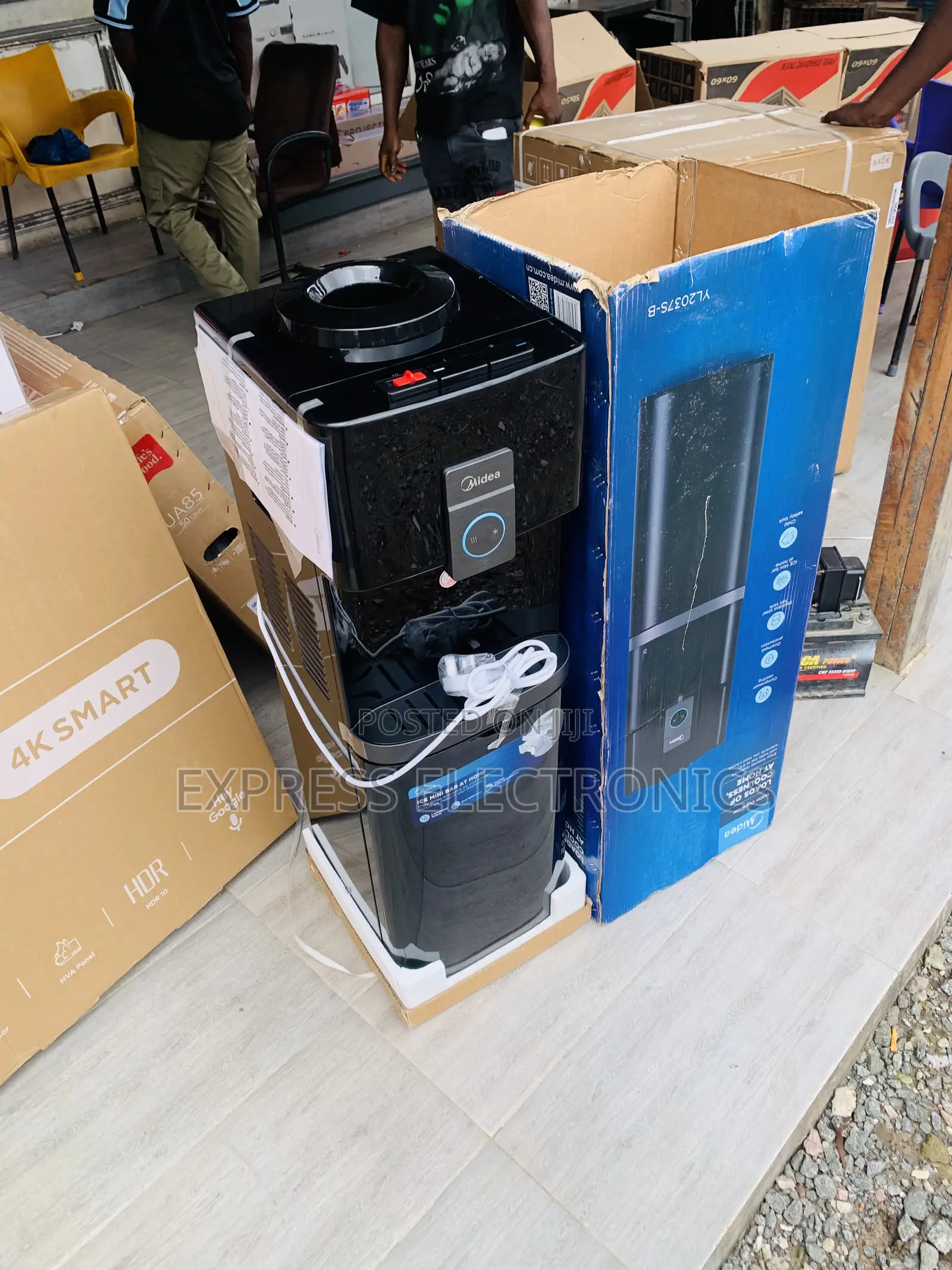Get a New Midea Water Dispenser 30L Black With Fridge