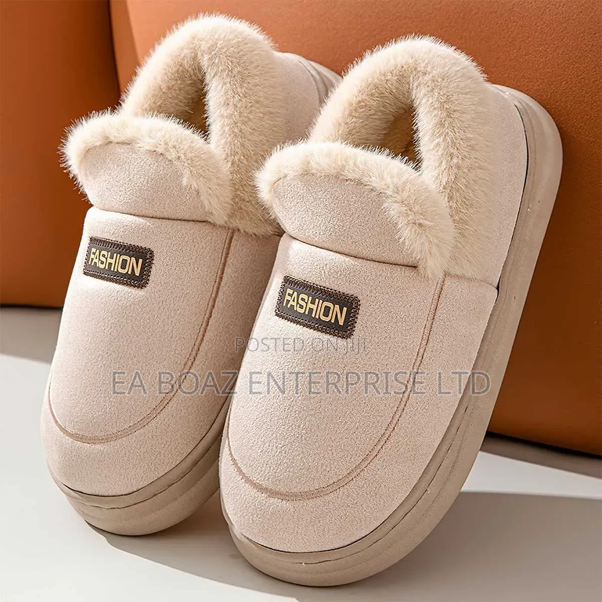 Fashion Kids Winter Snow Boots Faux Fur Collar With Fleece Lining Shoe
