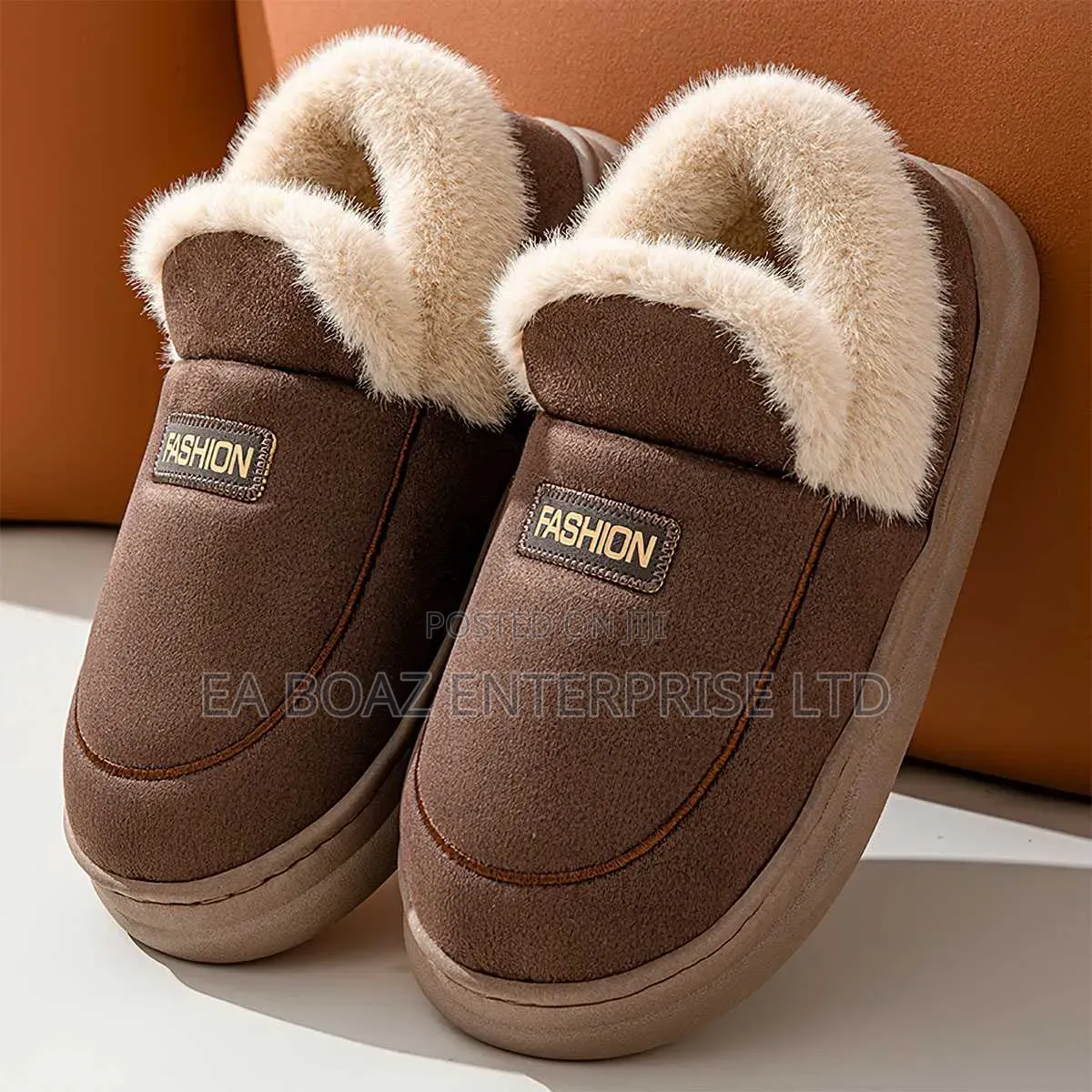 Fashion Kids Winter Snow Boots Faux Fur Collar With Fleece Lining Shoe