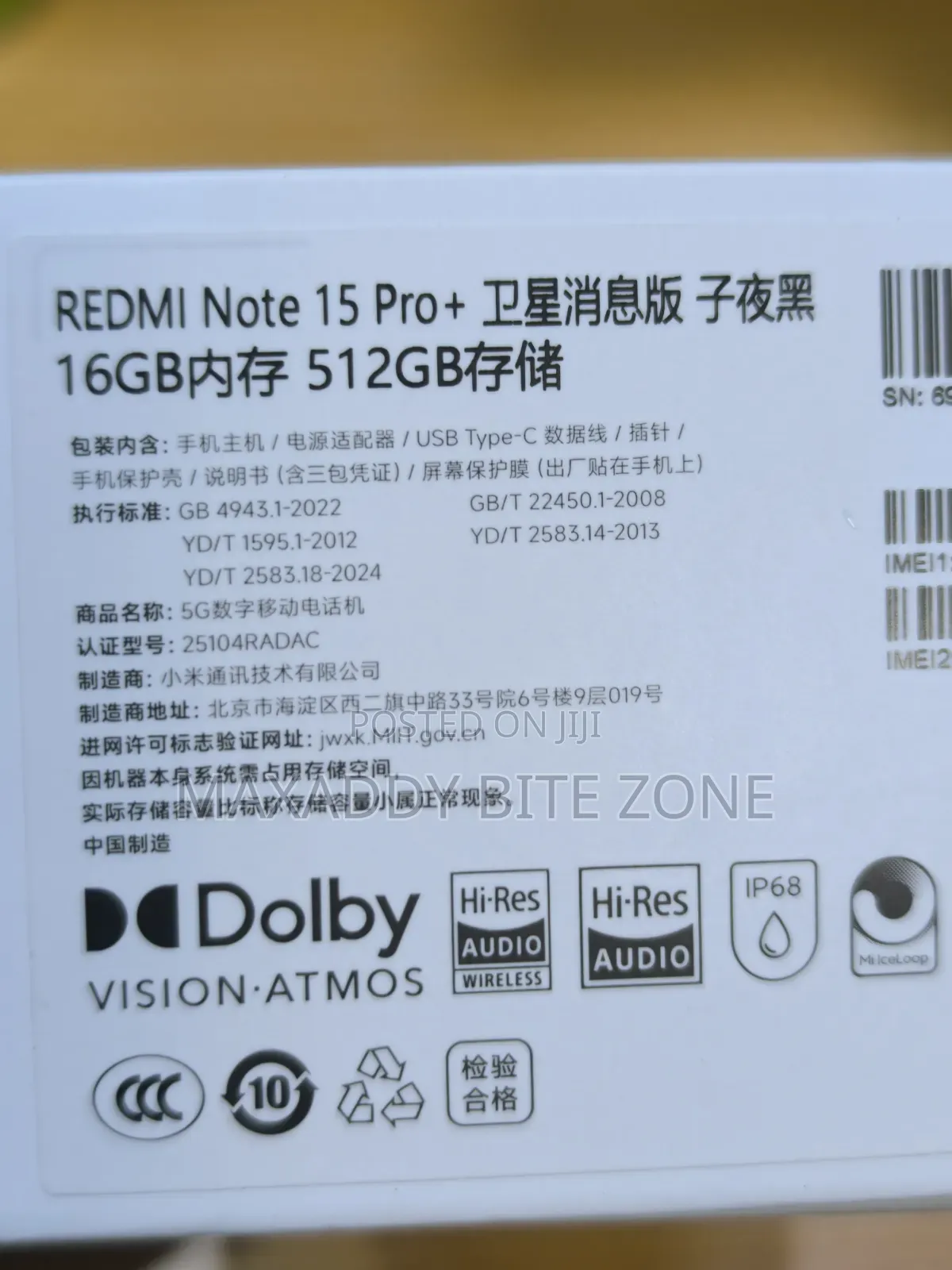 New Xiaomi Redmi Note 15 Pro+ 512 GB Black