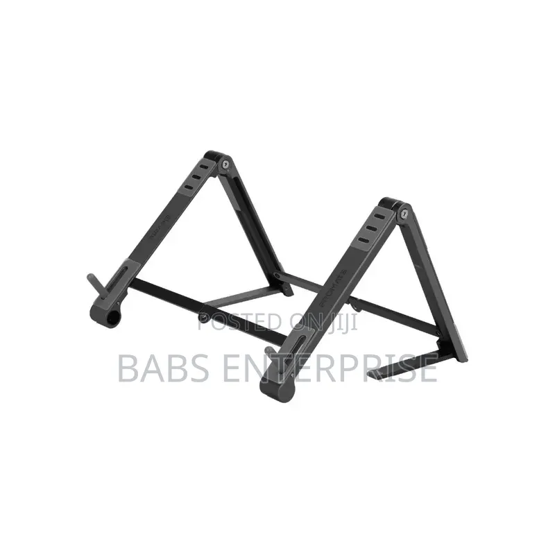 Promate Aluminum Multi-Angle Origami Laptop Stand Grey