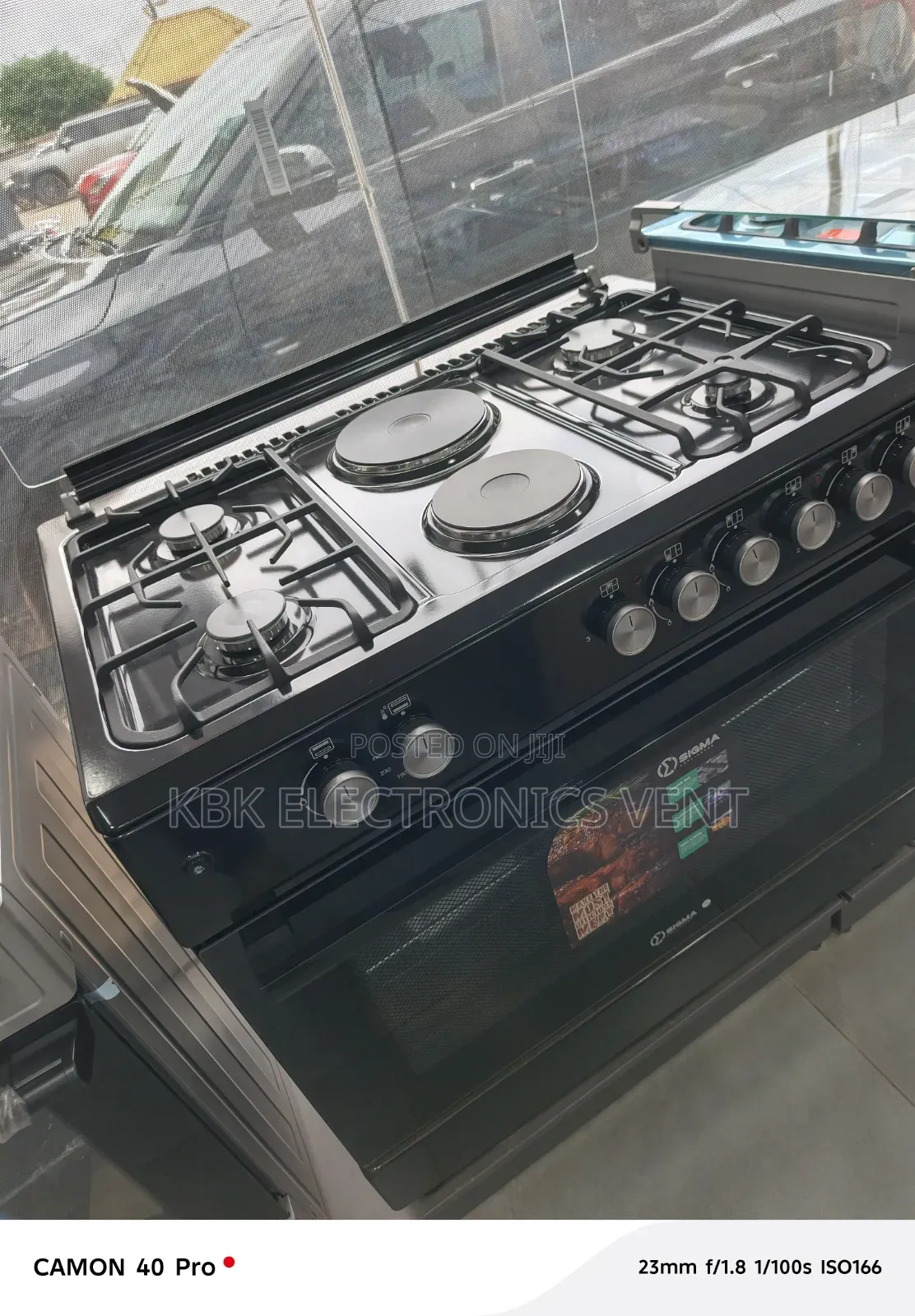 Sigma 90*60 6Burner(4Gas+ 2Electric) Cooker Oven + Grill + Ignition