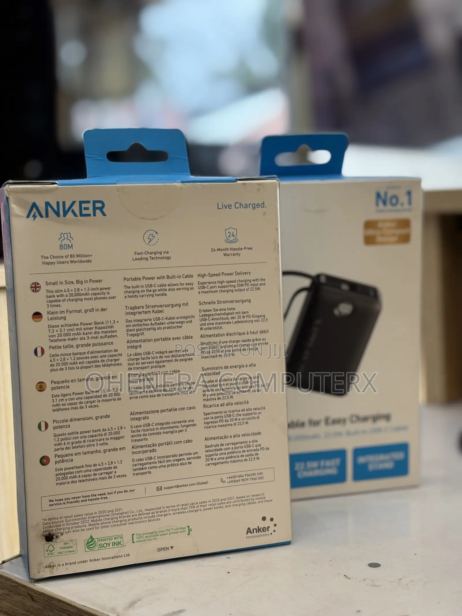 Anker Power Bank, 22.5w High-Speed Charging Portable