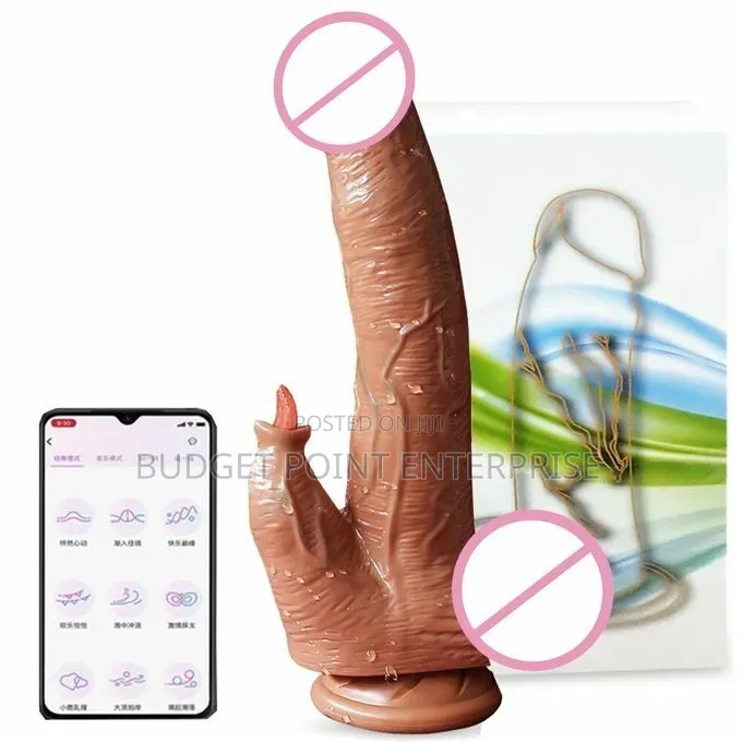 Rechargeable Realistic 8 Inches Dildo Vibrator and Licker