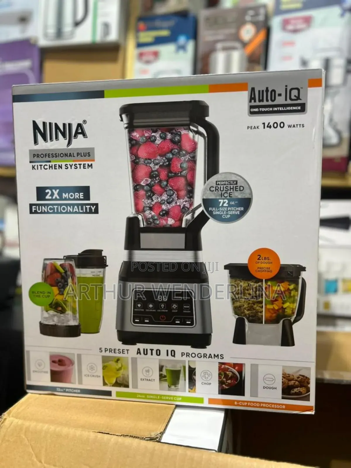 NINJA PROFESSIONAL BLENDER 3 IN 1 ,1400watt Auto-Iq Presets