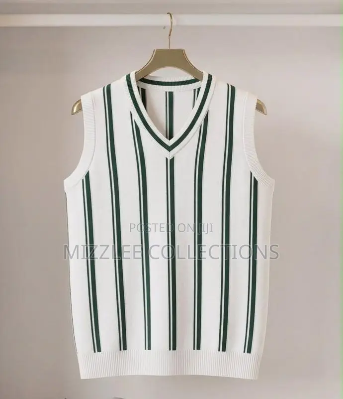 Men Stripe Vest in M-2xl