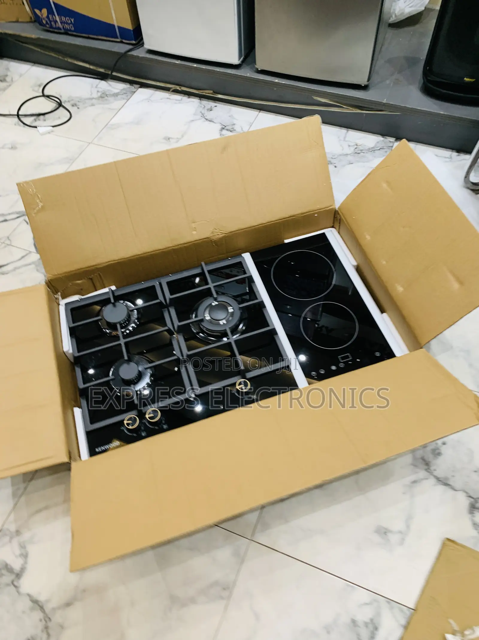 Fabulous Sleek Black 90Cm 3-2 Kenwood Gas Electric Cooker