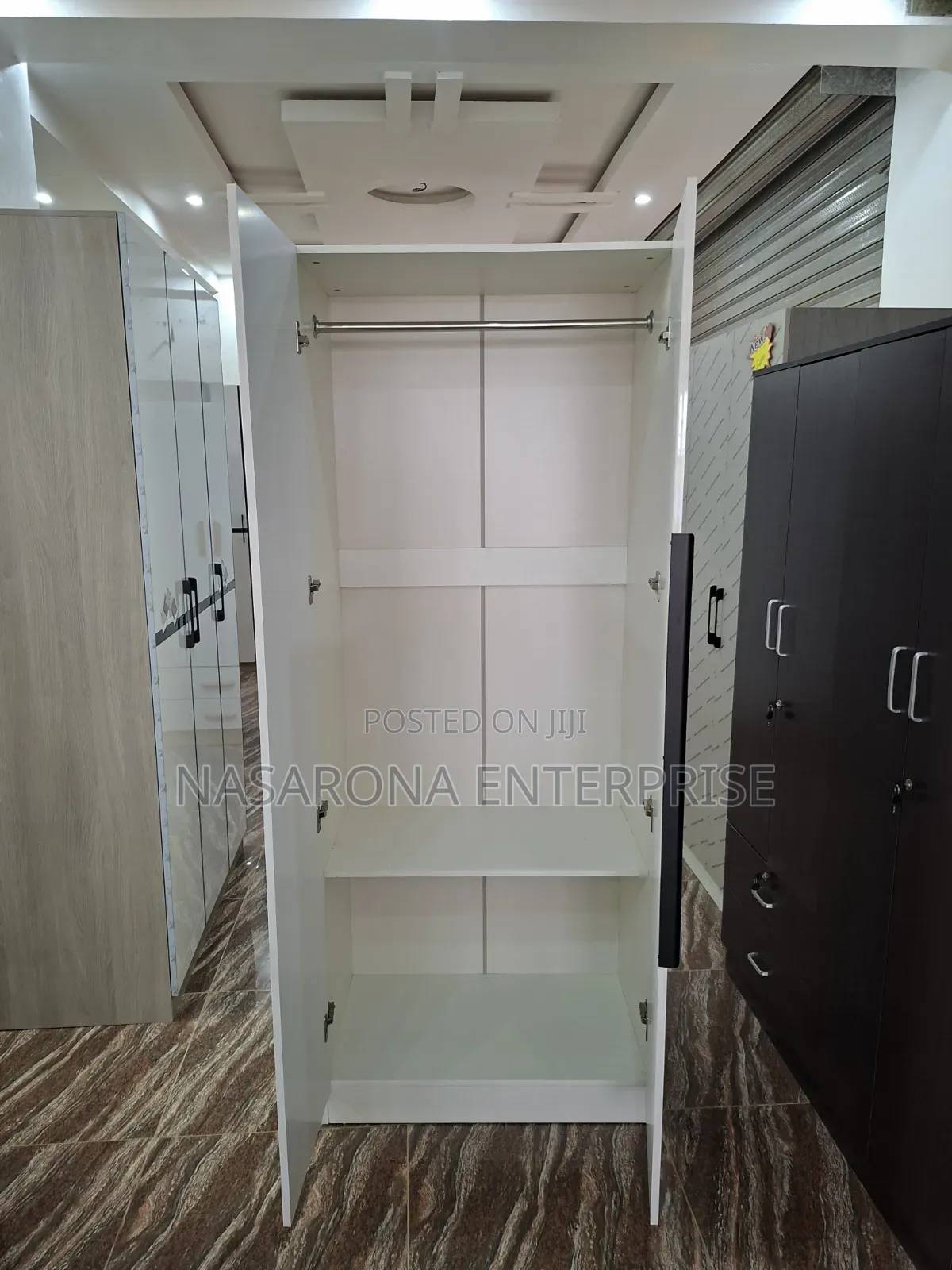High Gloss Laminated Single Wardrobe 80x55x200cm