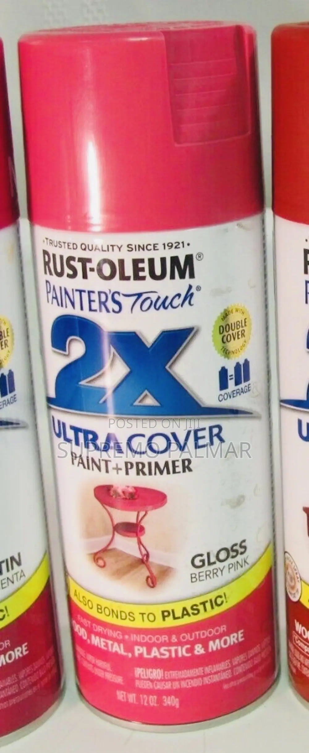 Painter’S Touch 2x Ultra Cover Gloss Berry Pink Paint + Primer Spray