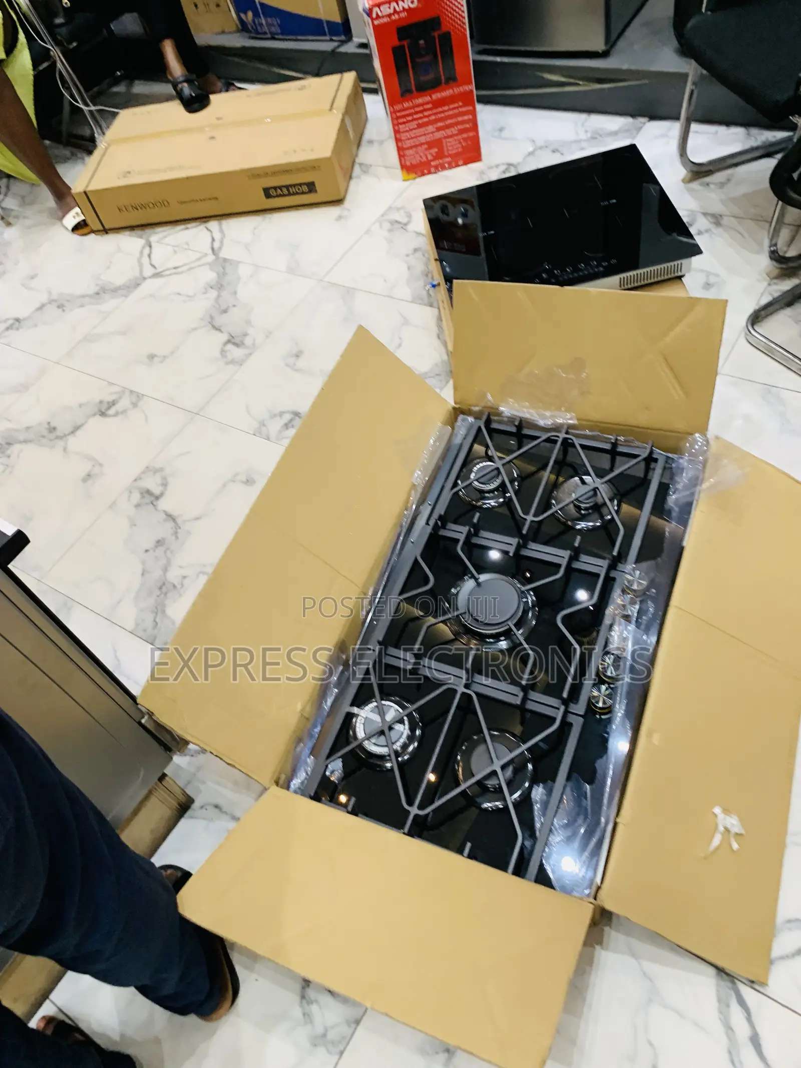 Ultra Modern All Gas Stove Cooker Kenwood 5burner Black