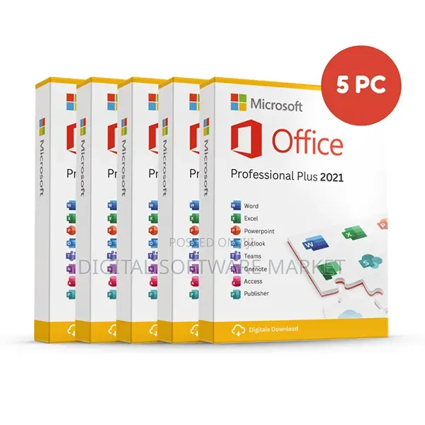 Microsoft Office 2021 Pro Plus (5 PC) (Lifetime License / Global)