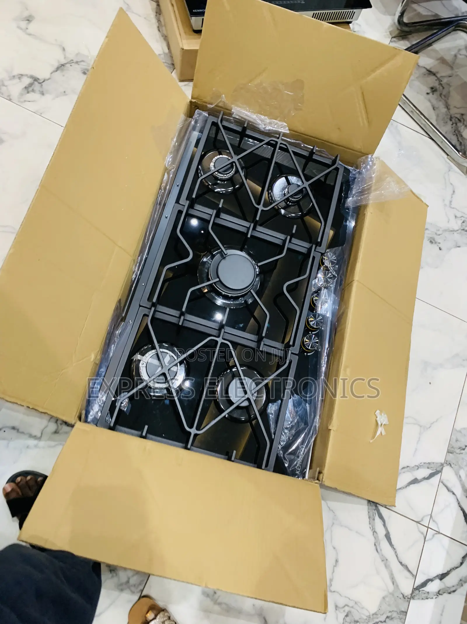 Stainless Steel Black All Gas 5burner 90CM Kenwood