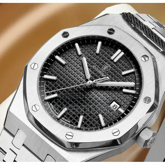 Poedagar Men's Watch Fashion Business Leisure Black