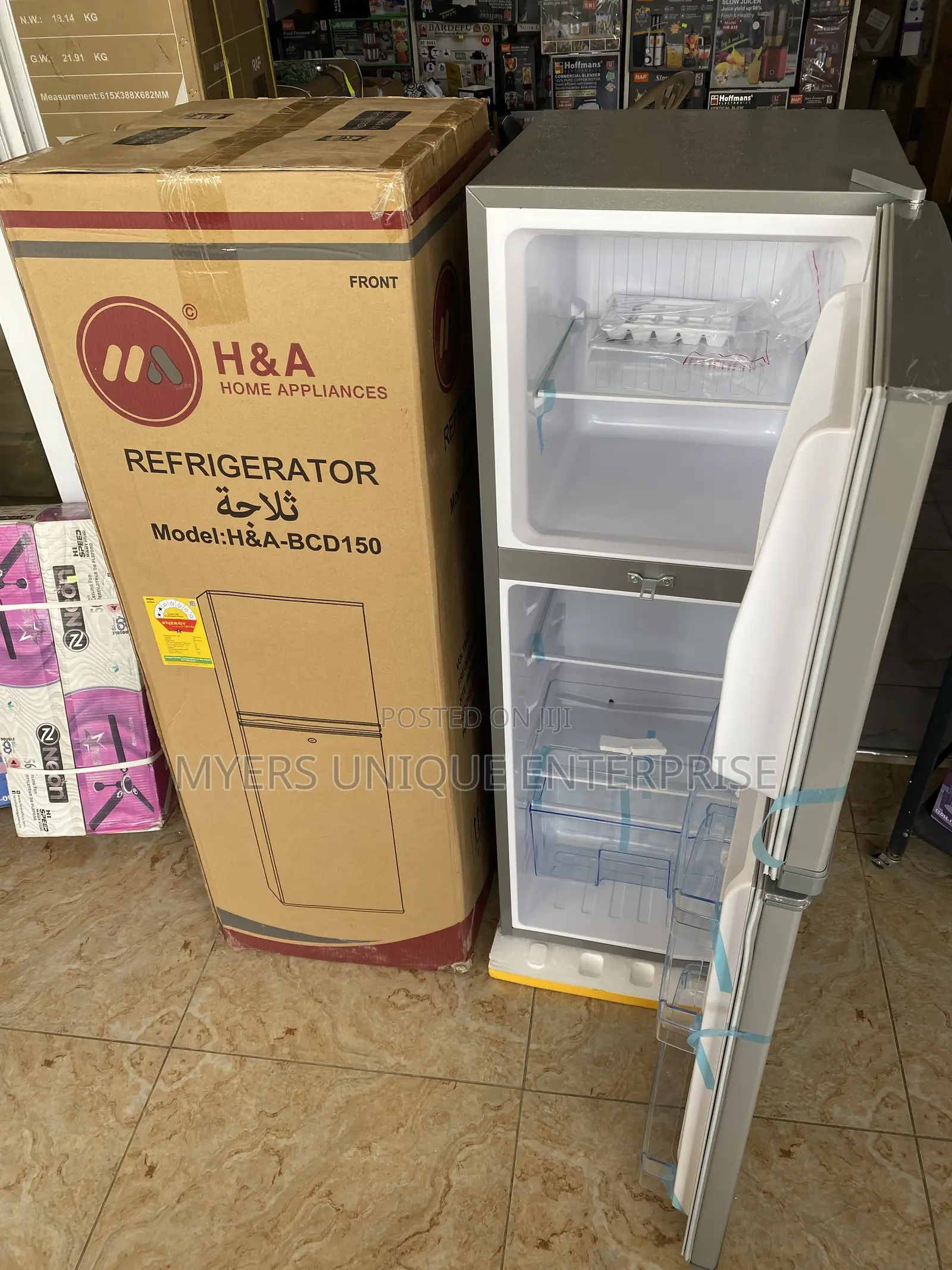 H a 150L Double Door Refrigerator