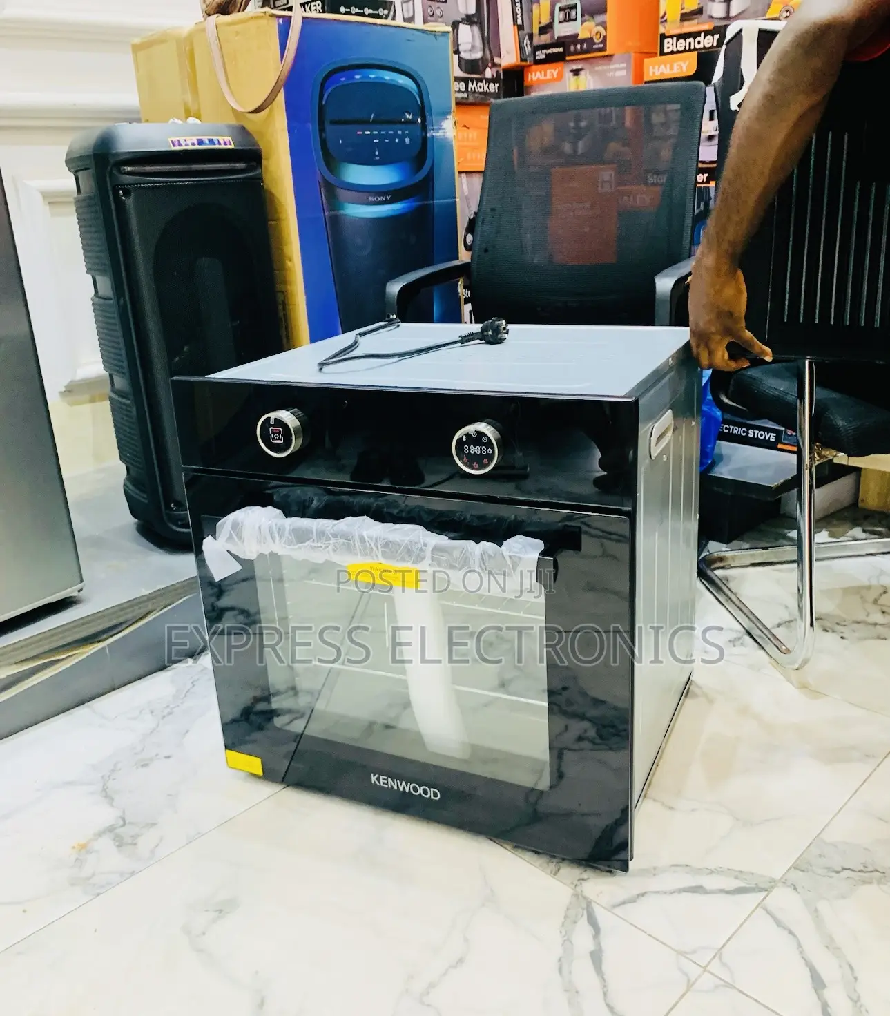 Kenwood Black KS200SS-1 Electric Multifunction Oven - Maxi Cavity