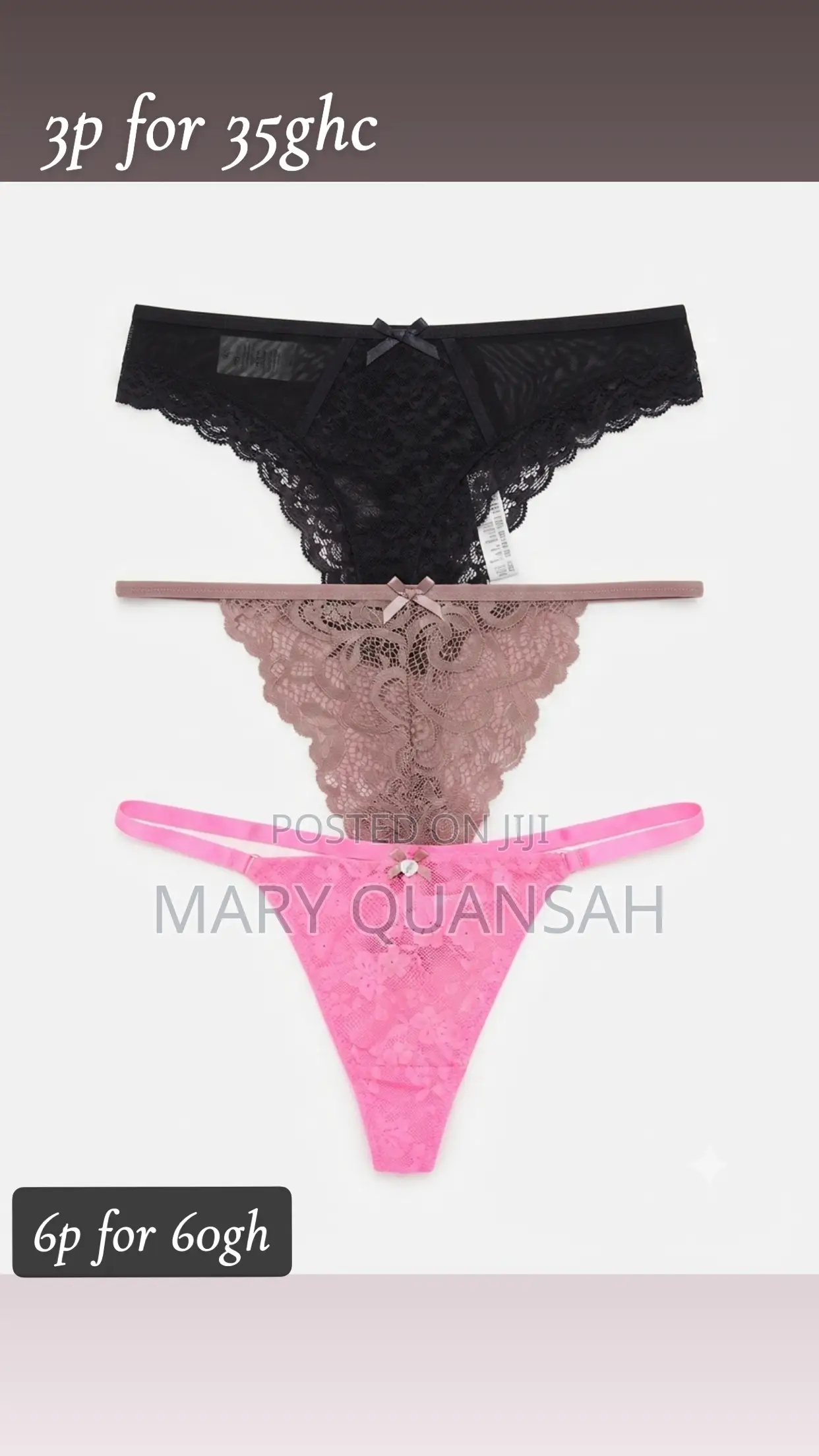 Panties Available in Different Types